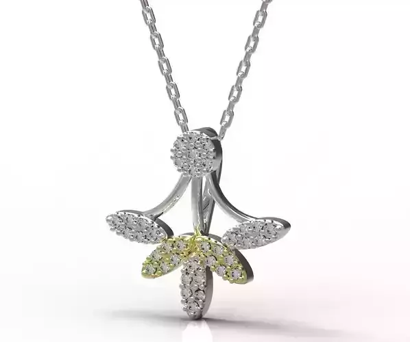 Pendant made of gold and diamonds