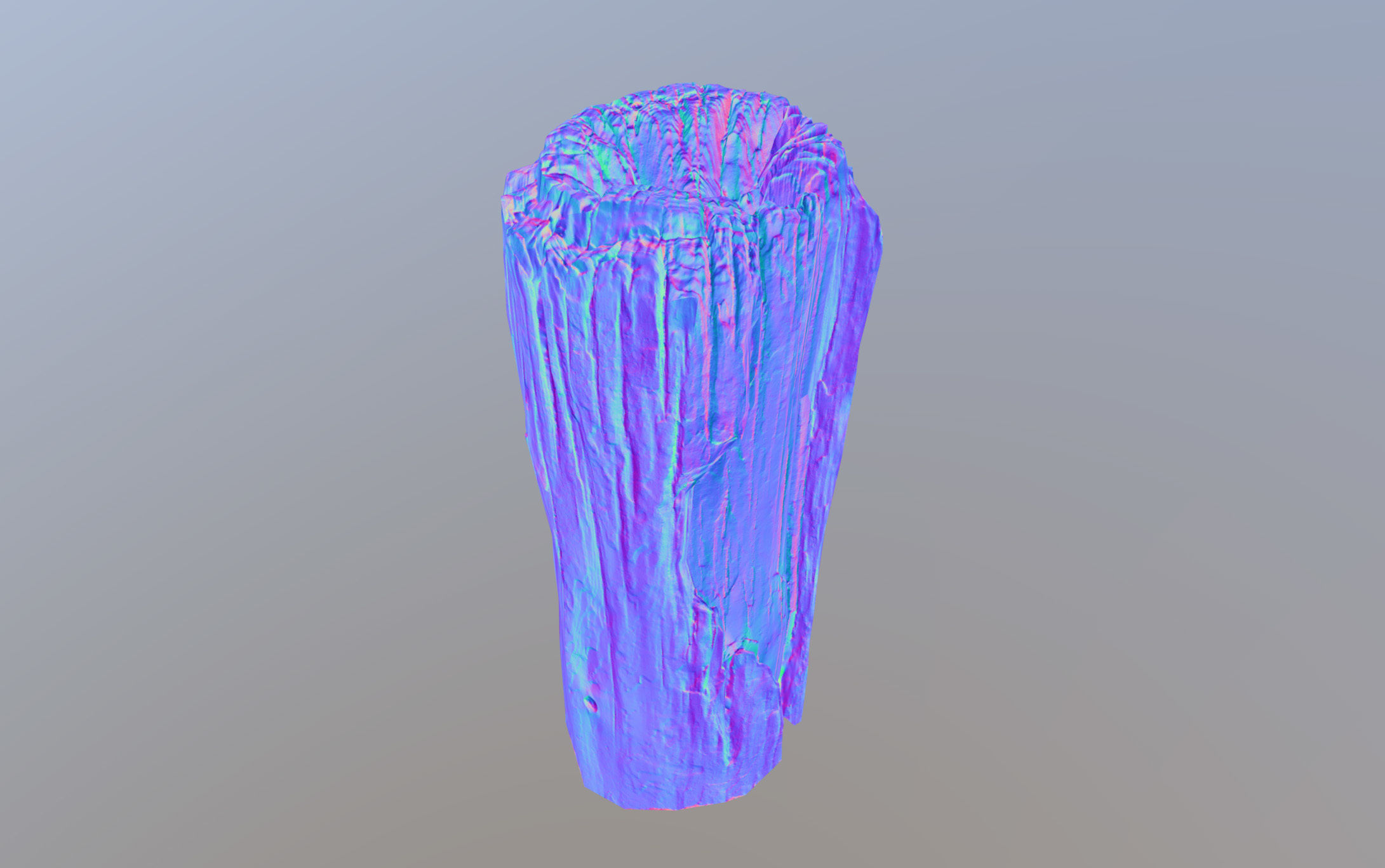 Wooden pole from a seaside Low-poly 3D model_37