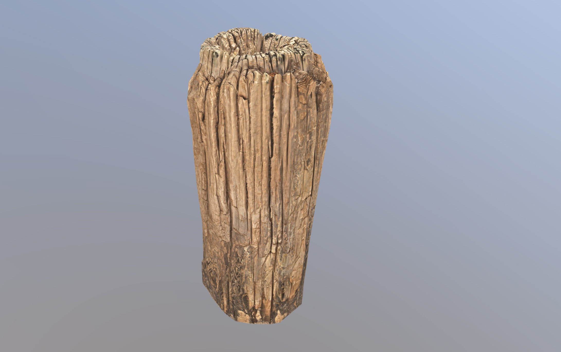 Wooden pole from a seaside Low-poly 3D model_28
