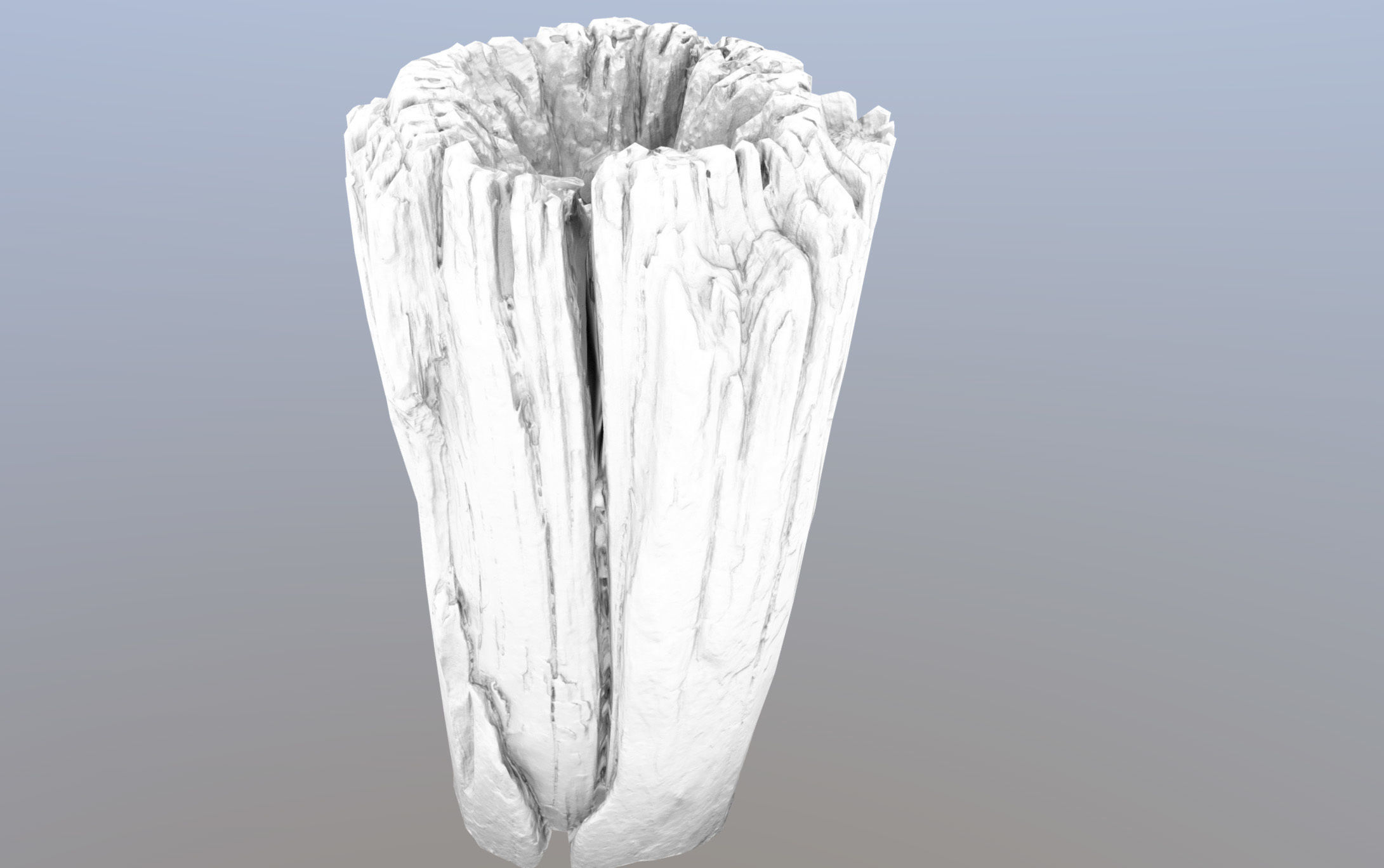 Wooden pole from a seaside Low-poly 3D model_34