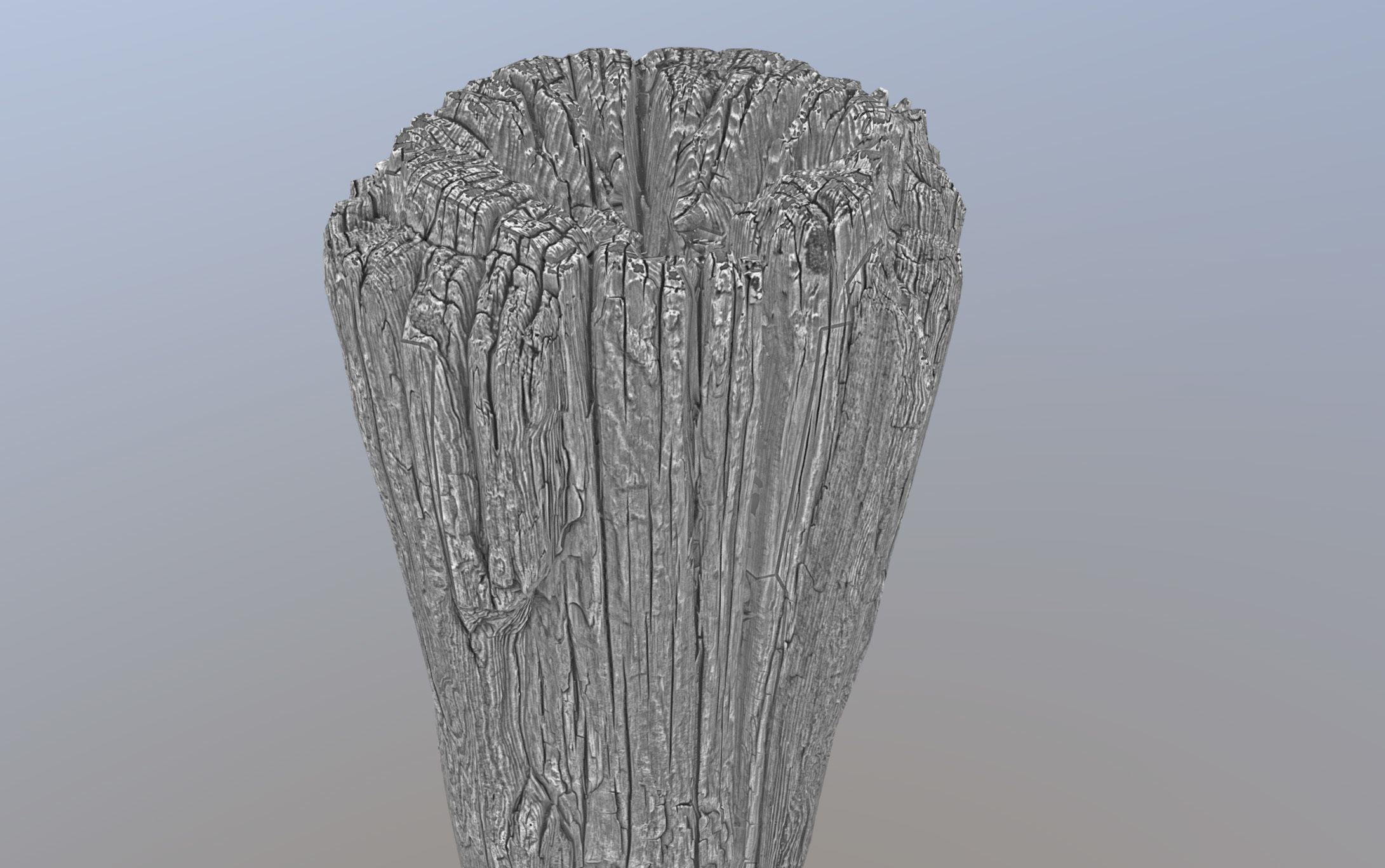 Wooden pole from a seaside Low-poly 3D model_42