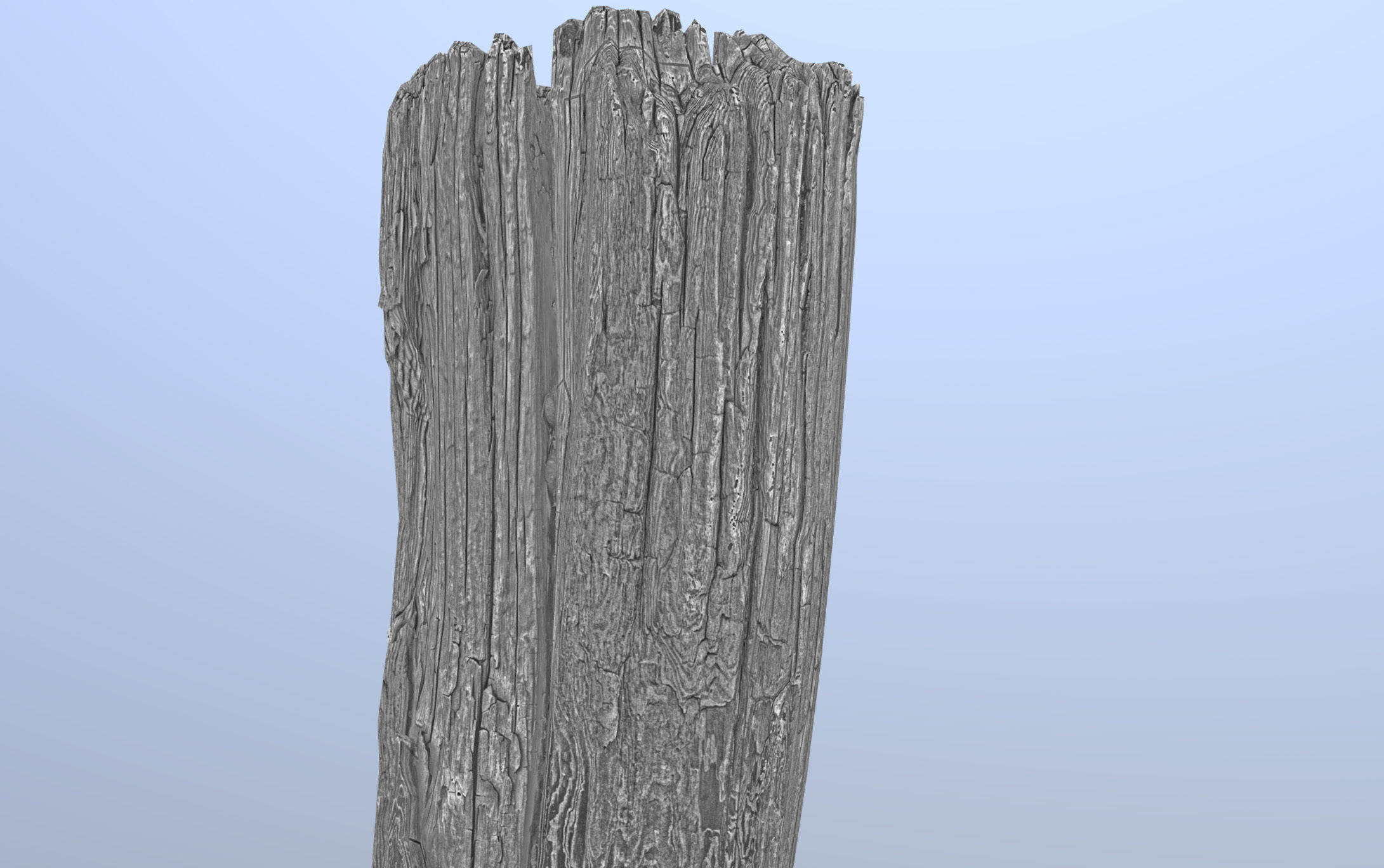 Wooden pole from a seaside Low-poly 3D model_39