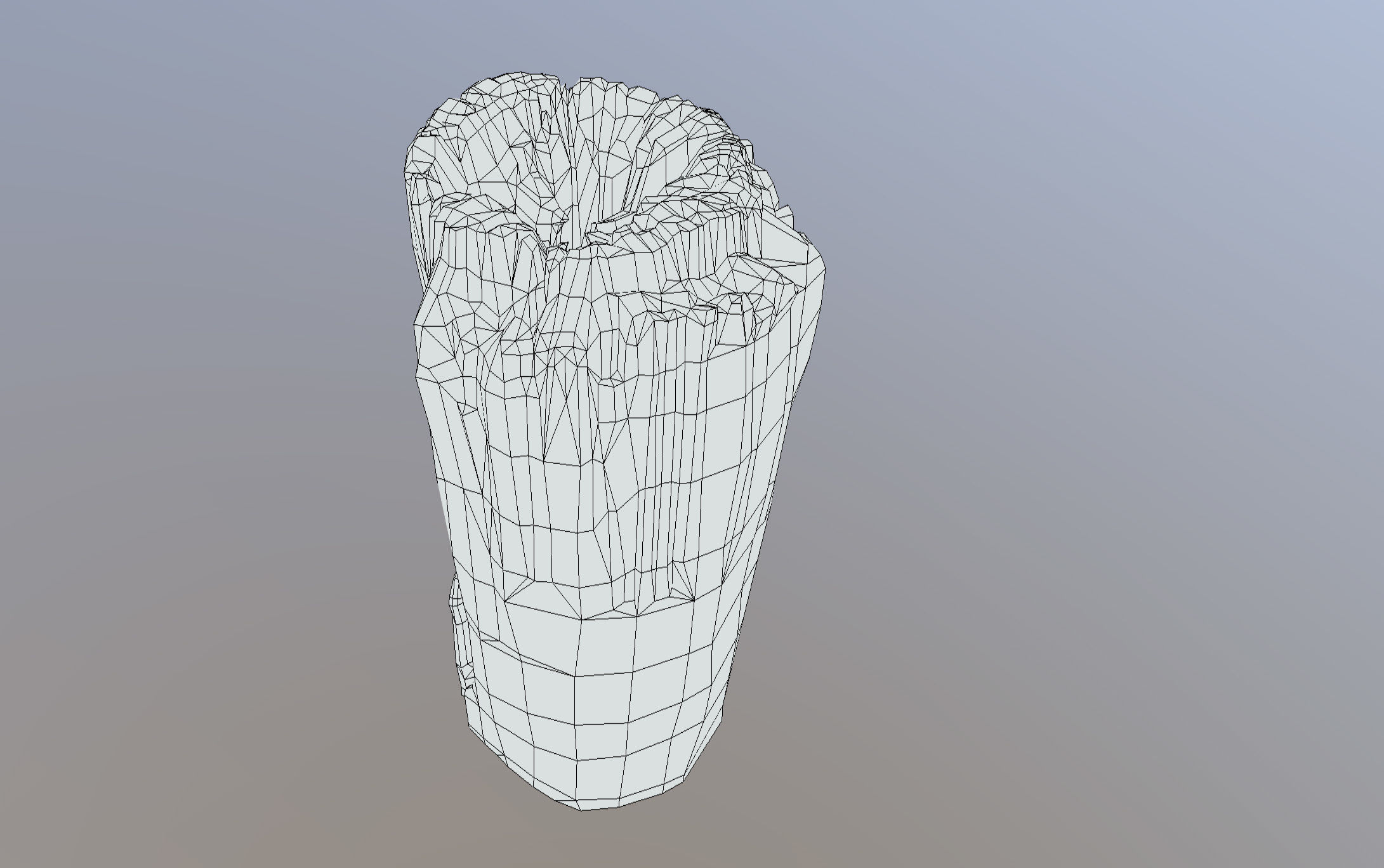 Wooden pole from a seaside Low-poly 3D model_12