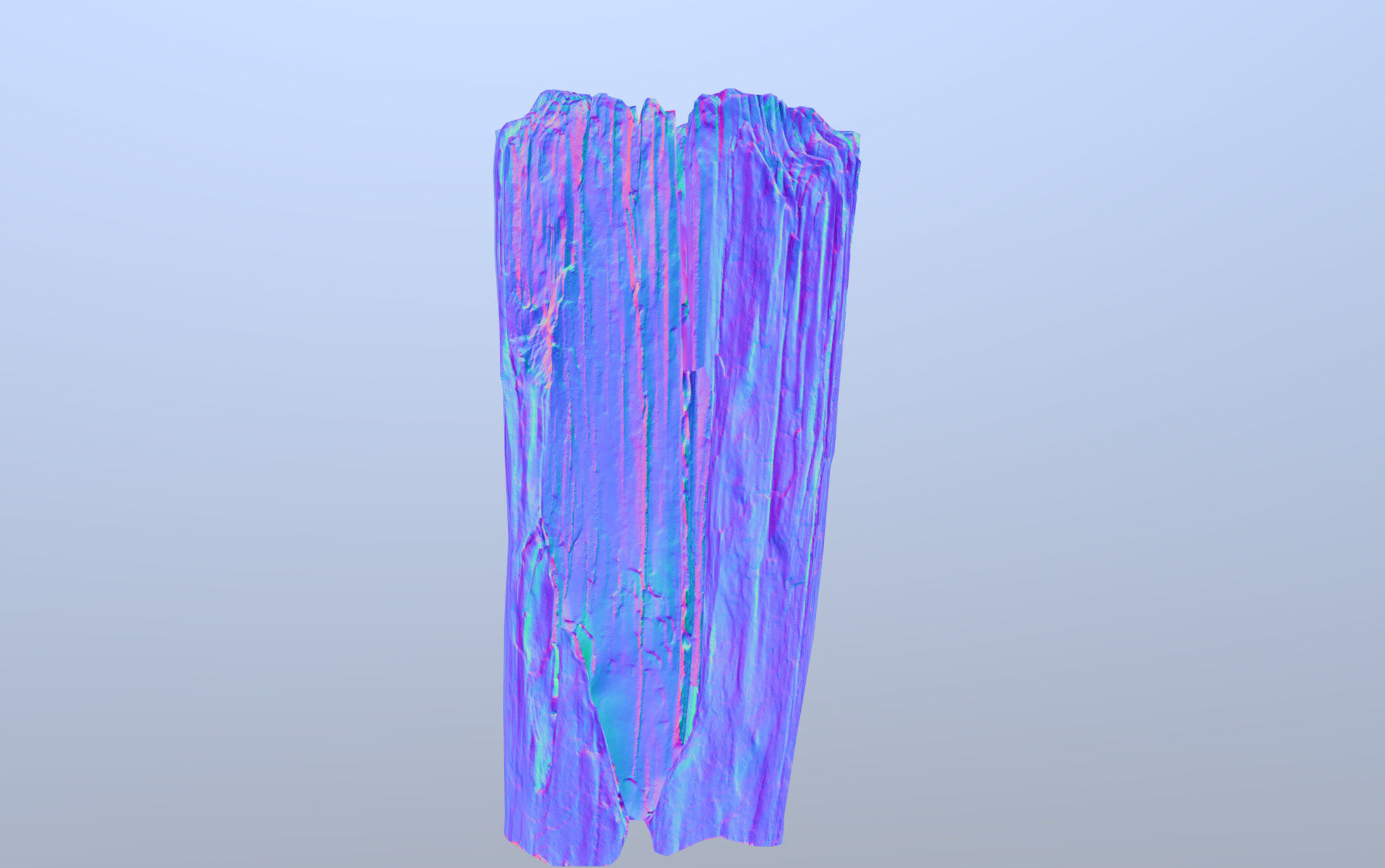 Wooden pole from a seaside Low-poly 3D model_38