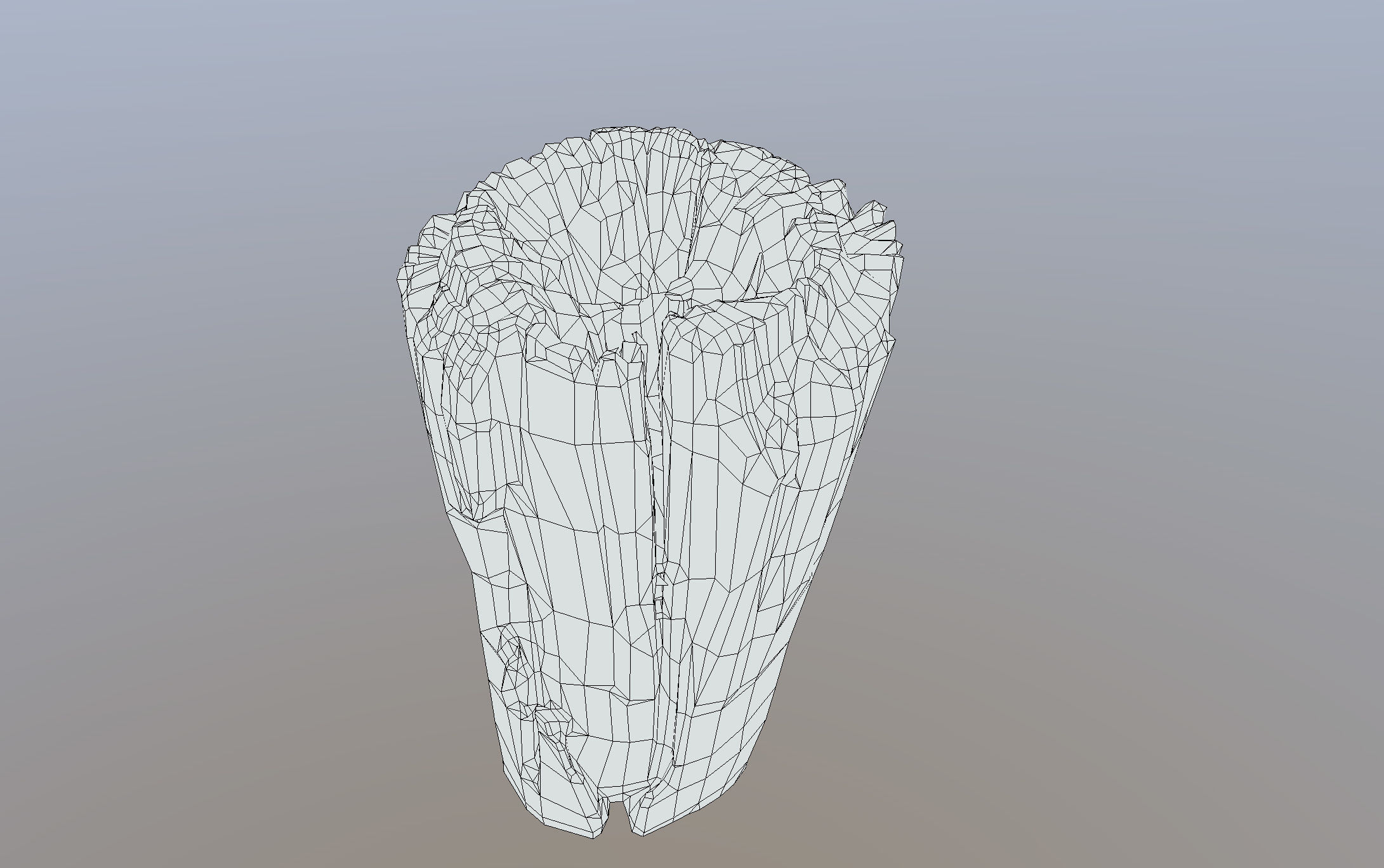 Wooden pole from a seaside Low-poly 3D model_13