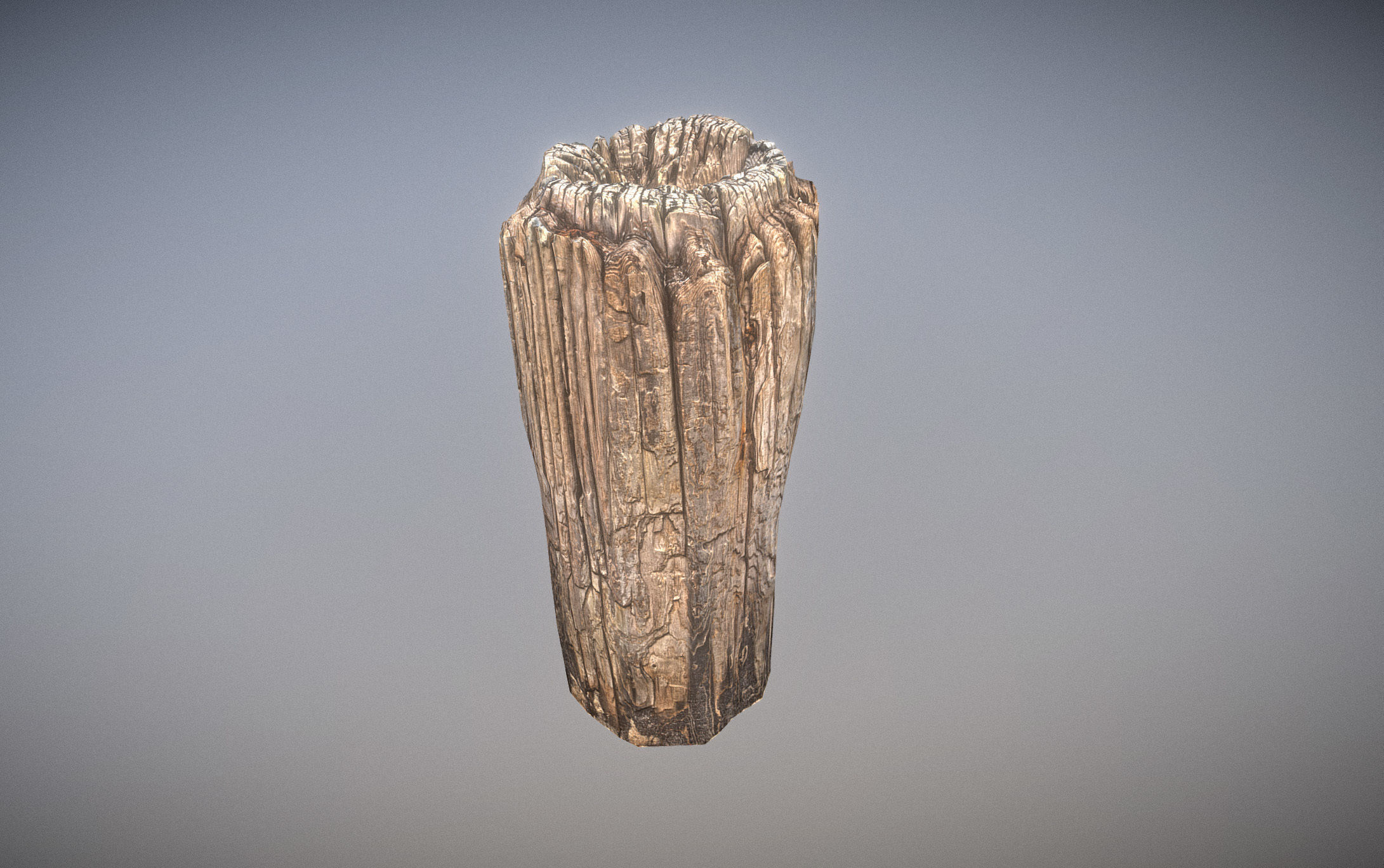 Wooden pole from a seaside Low-poly 3D model_20