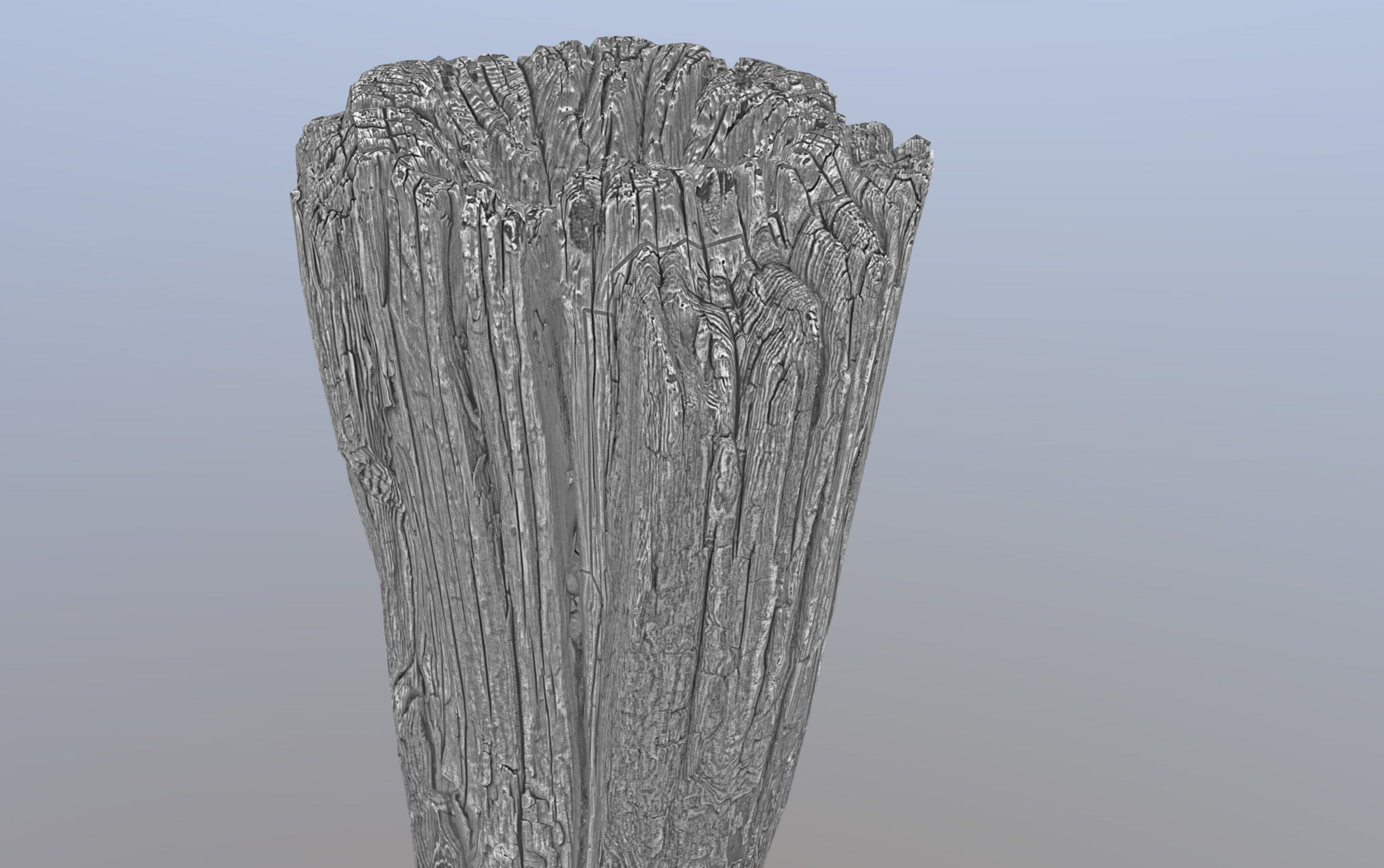 Wooden pole from a seaside Low-poly 3D model_41