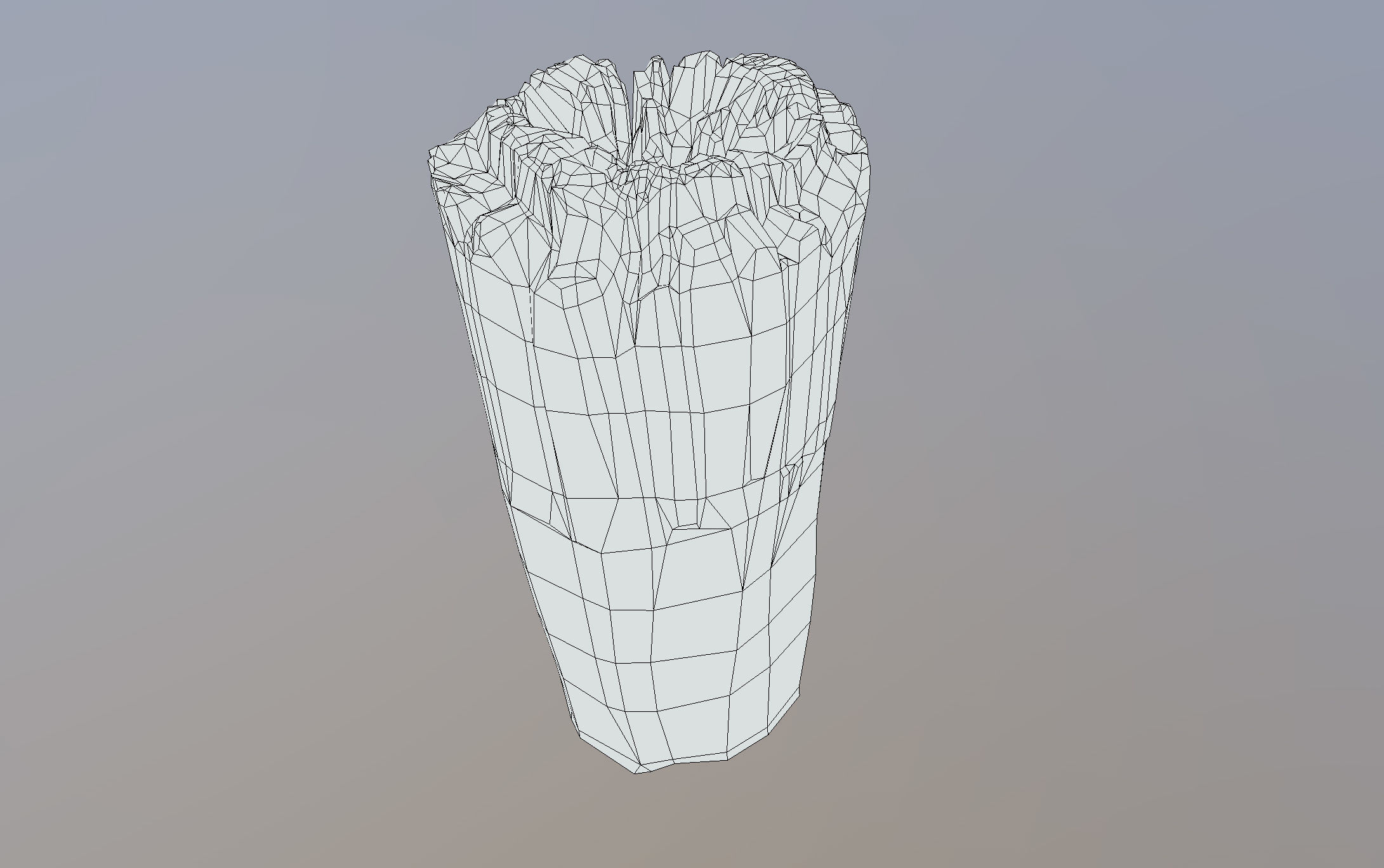 Wooden pole from a seaside Low-poly 3D model_11