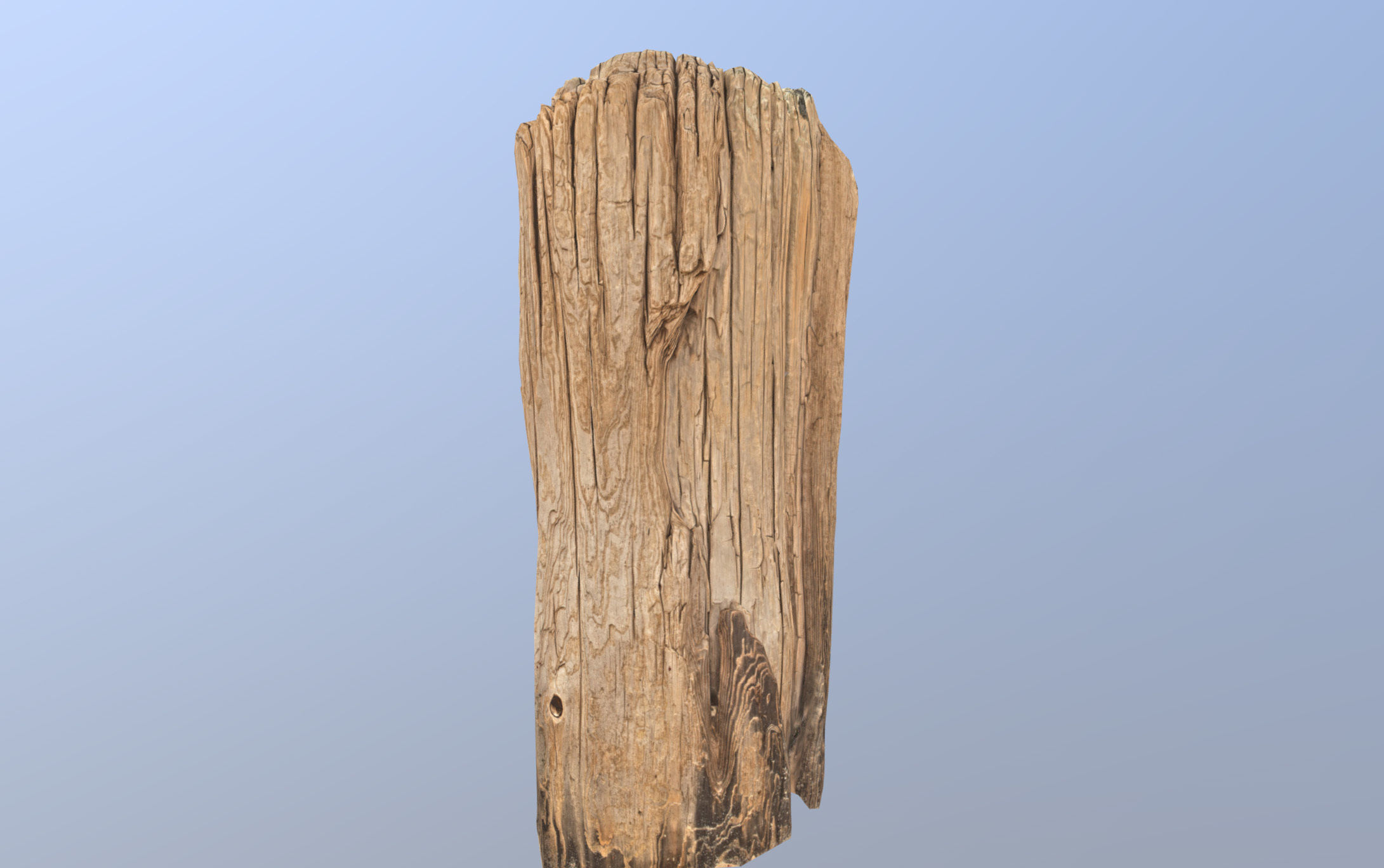 Wooden pole from a seaside Low-poly 3D model_32