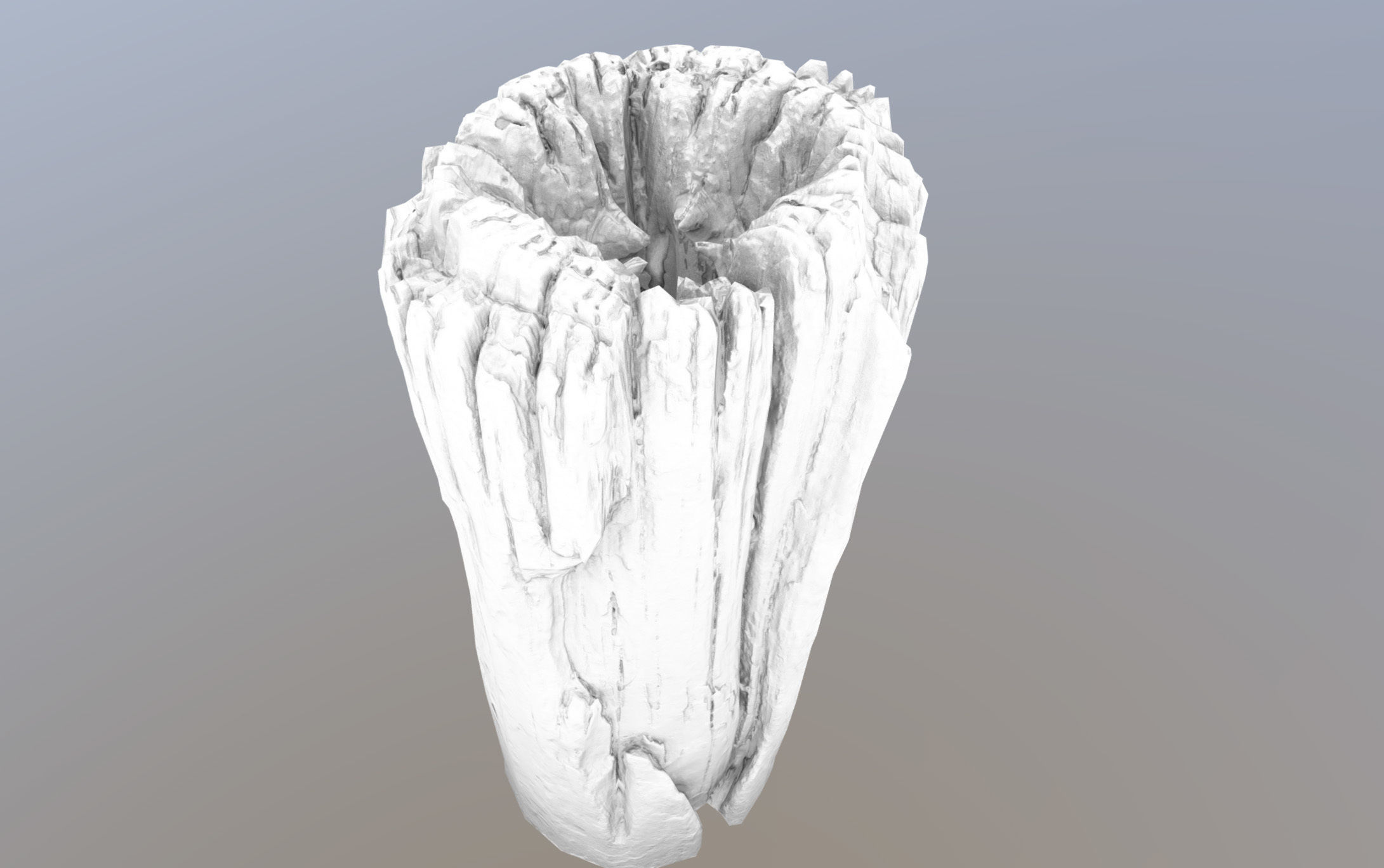 Wooden pole from a seaside Low-poly 3D model_35