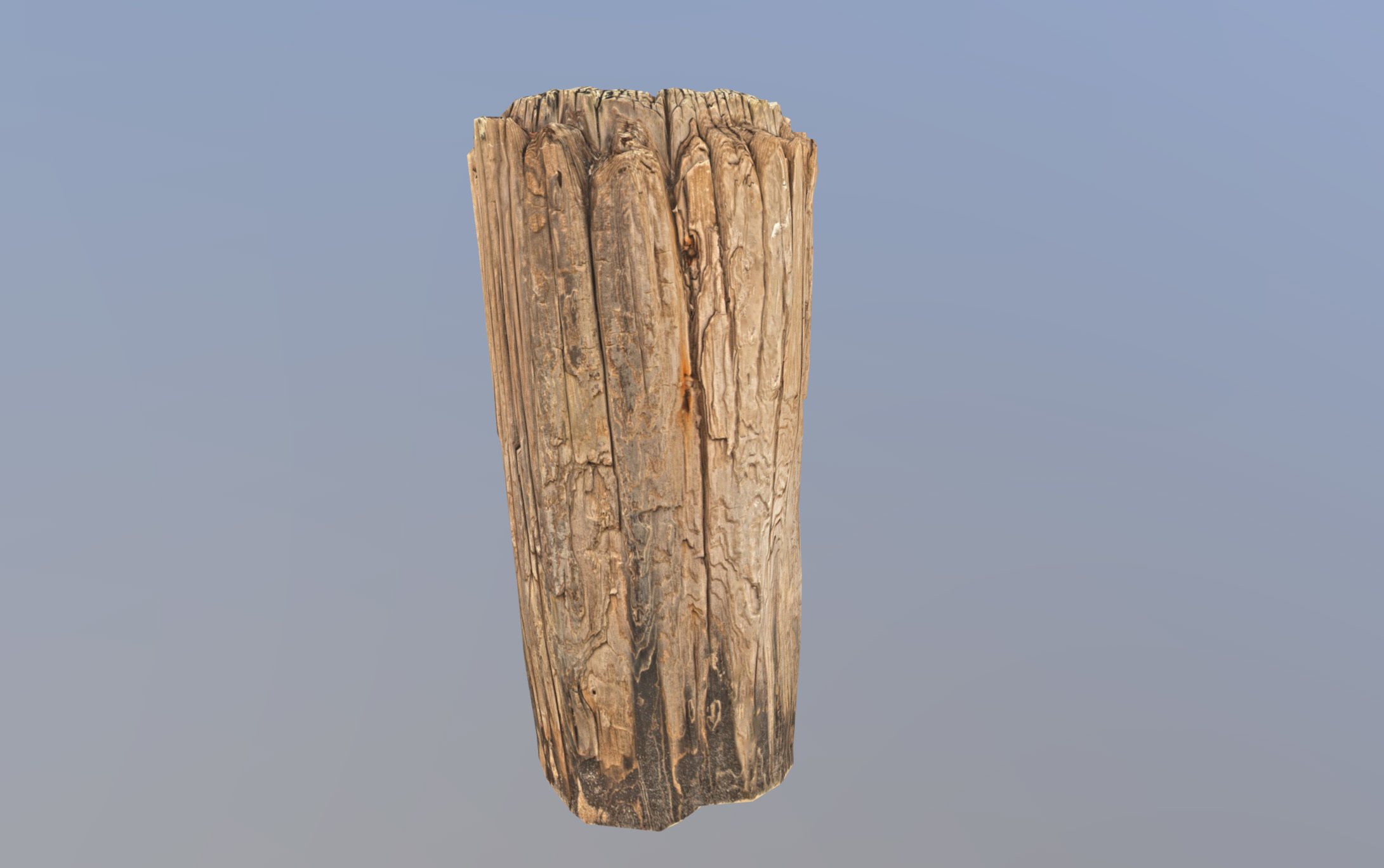 Wooden pole from a seaside Low-poly 3D model_29