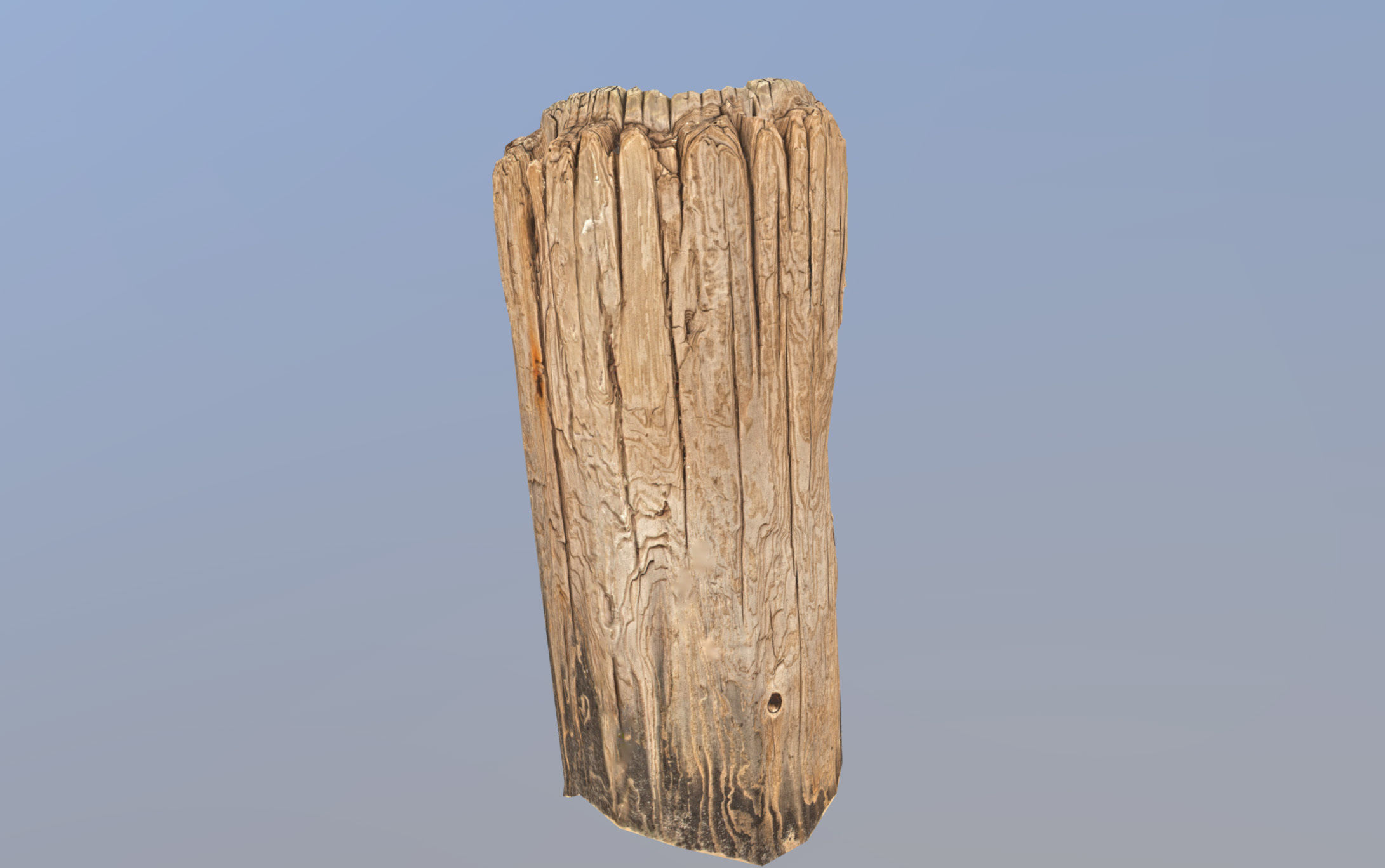 Wooden pole from a seaside Low-poly 3D model_30