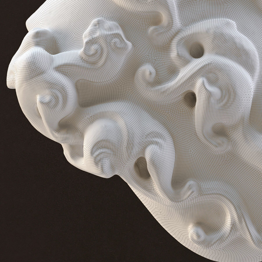 Chi Dragon ancient jade carving 3D print model_3