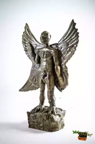 Pazuzu bronze statue of demon with wings 3D print model