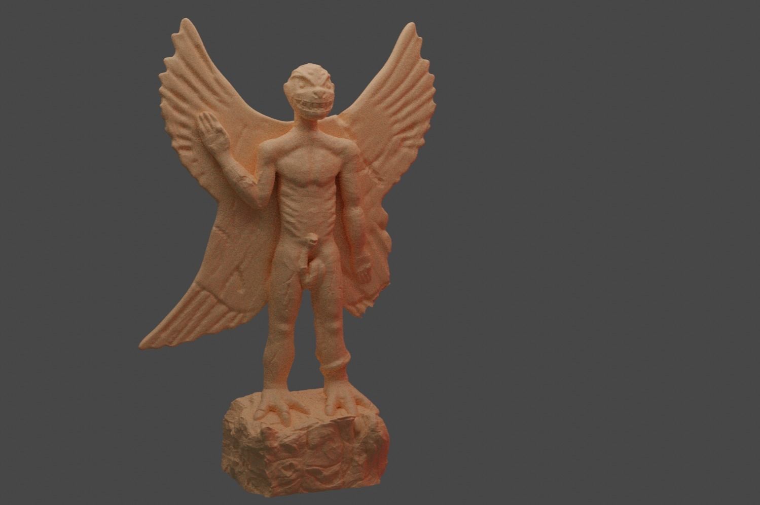 Pazuzu bronze statue of demon with wings 3D model 3D printable | CGTrader