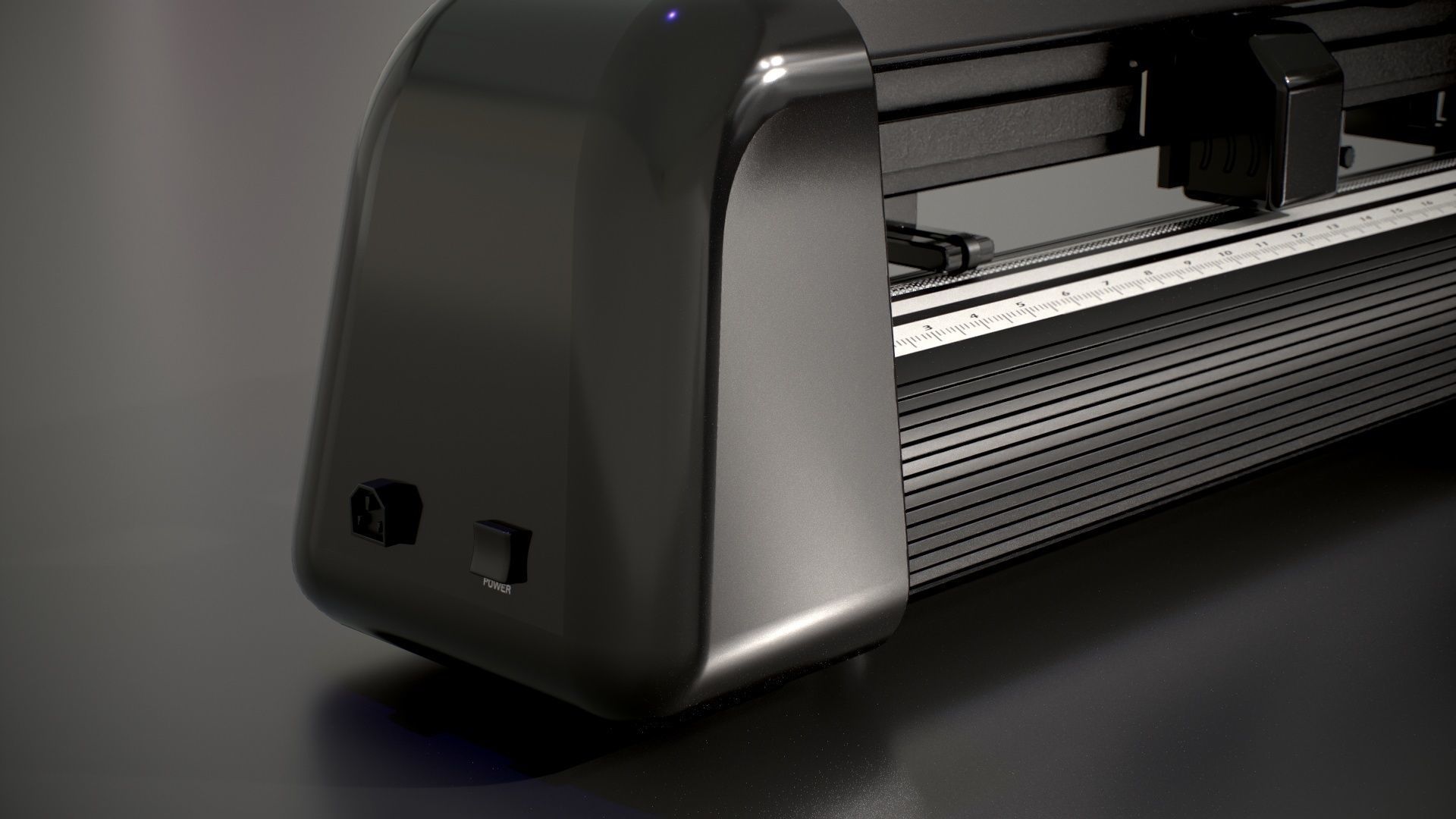 Cutting Plotter Machine Low-poly 3D model_7