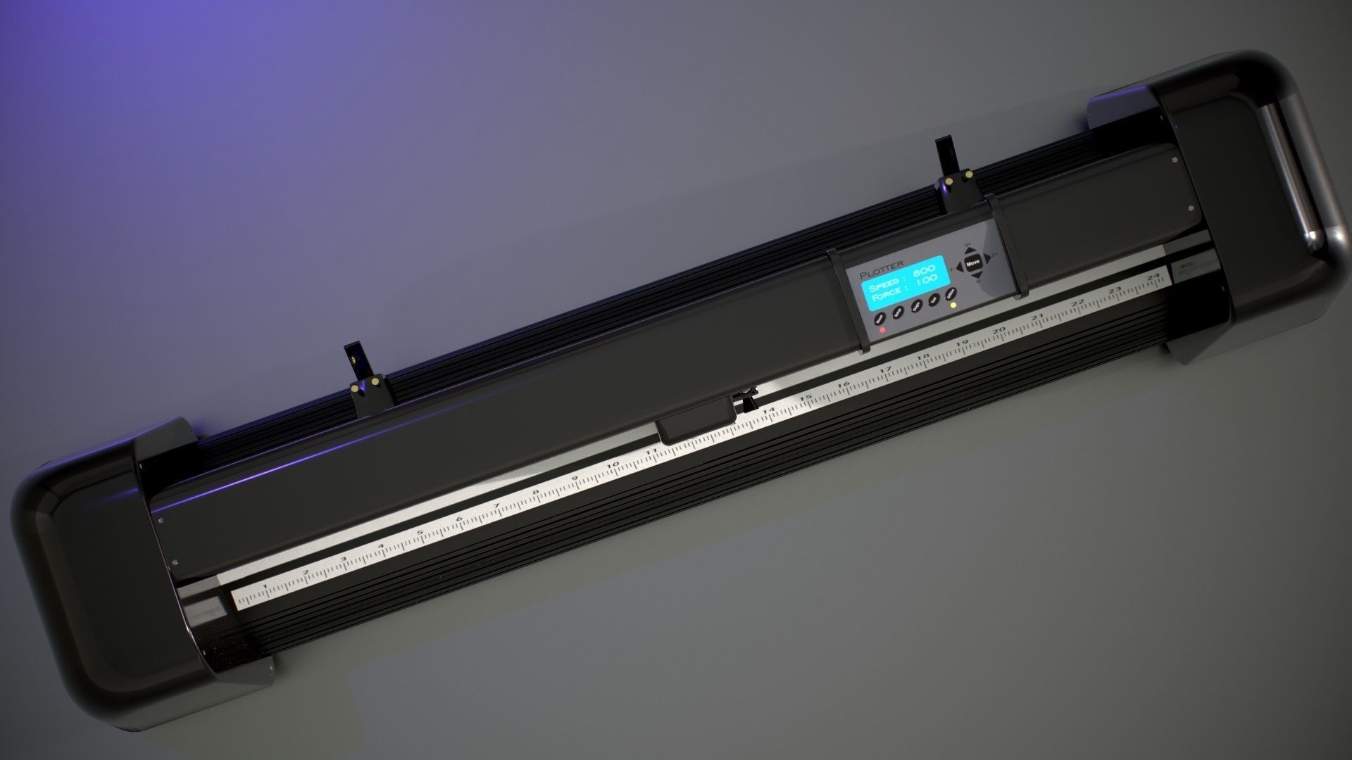 Cutting Plotter Machine Low-poly 3D model_9