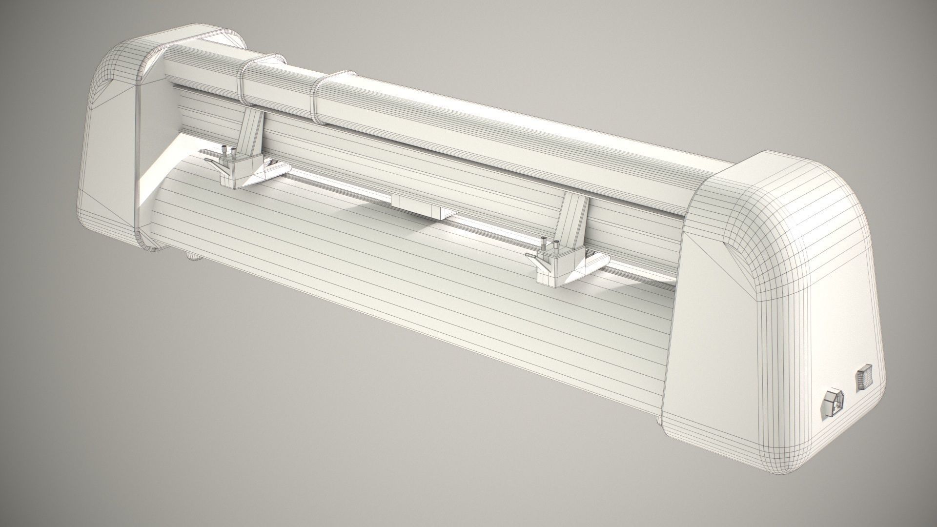 Cutting Plotter Machine Low-poly 3D model_14