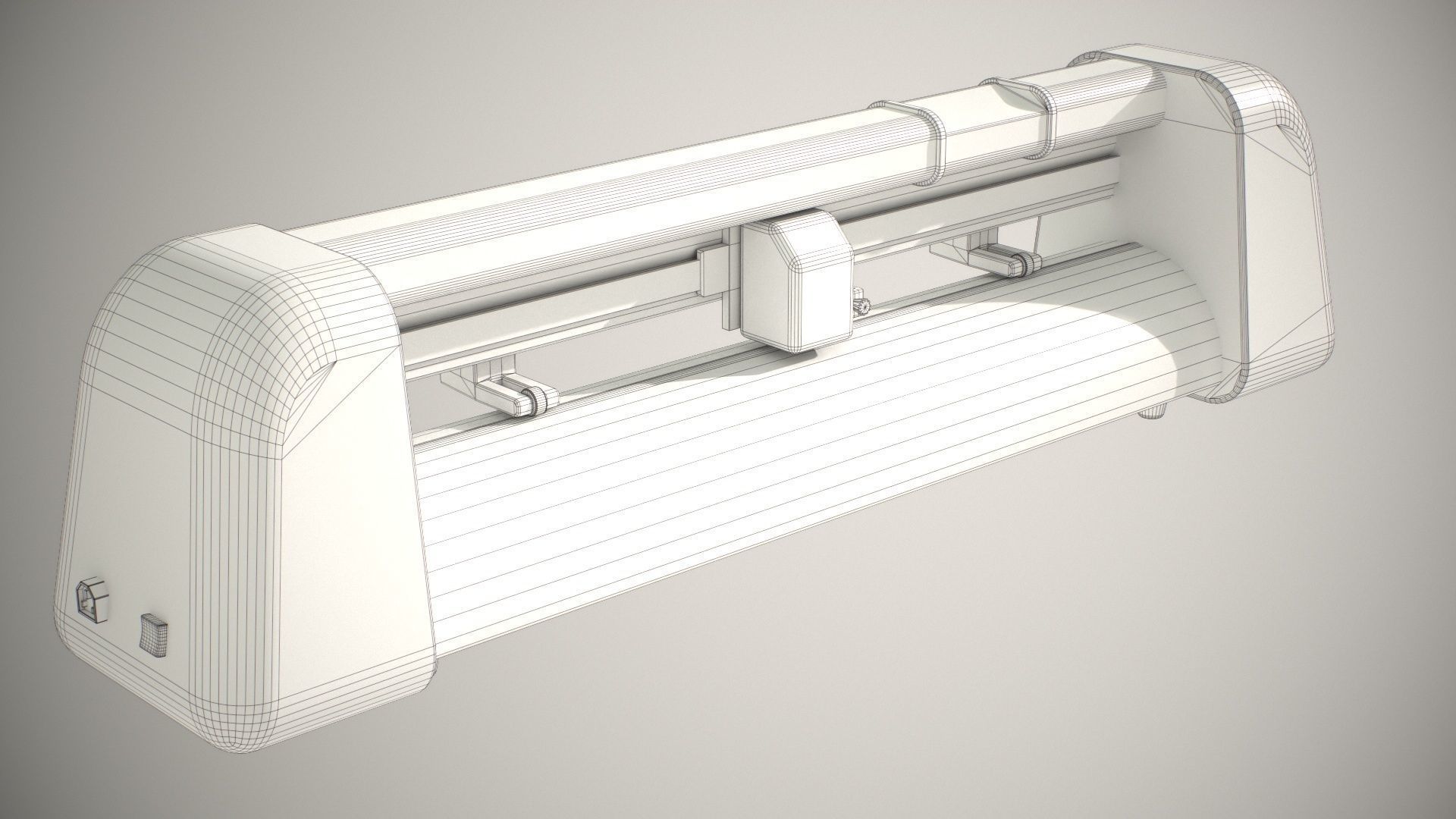 Cutting Plotter Machine Low-poly 3D model_13