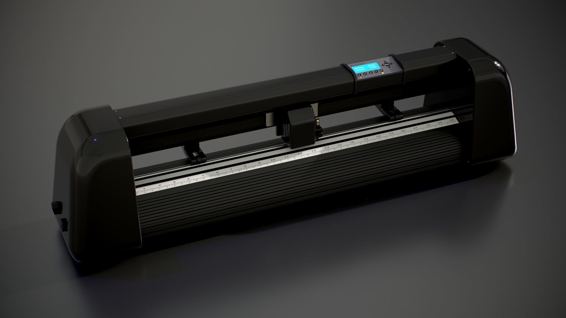 Cutting Plotter Machine Low-poly 3D model_2