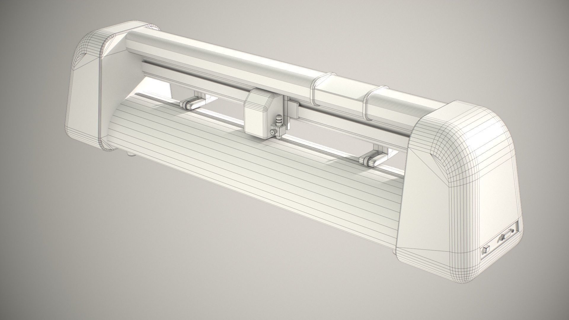 Cutting Plotter Machine Low-poly 3D model_12
