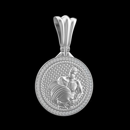 Pendant P058  Aquarius 3D print model
