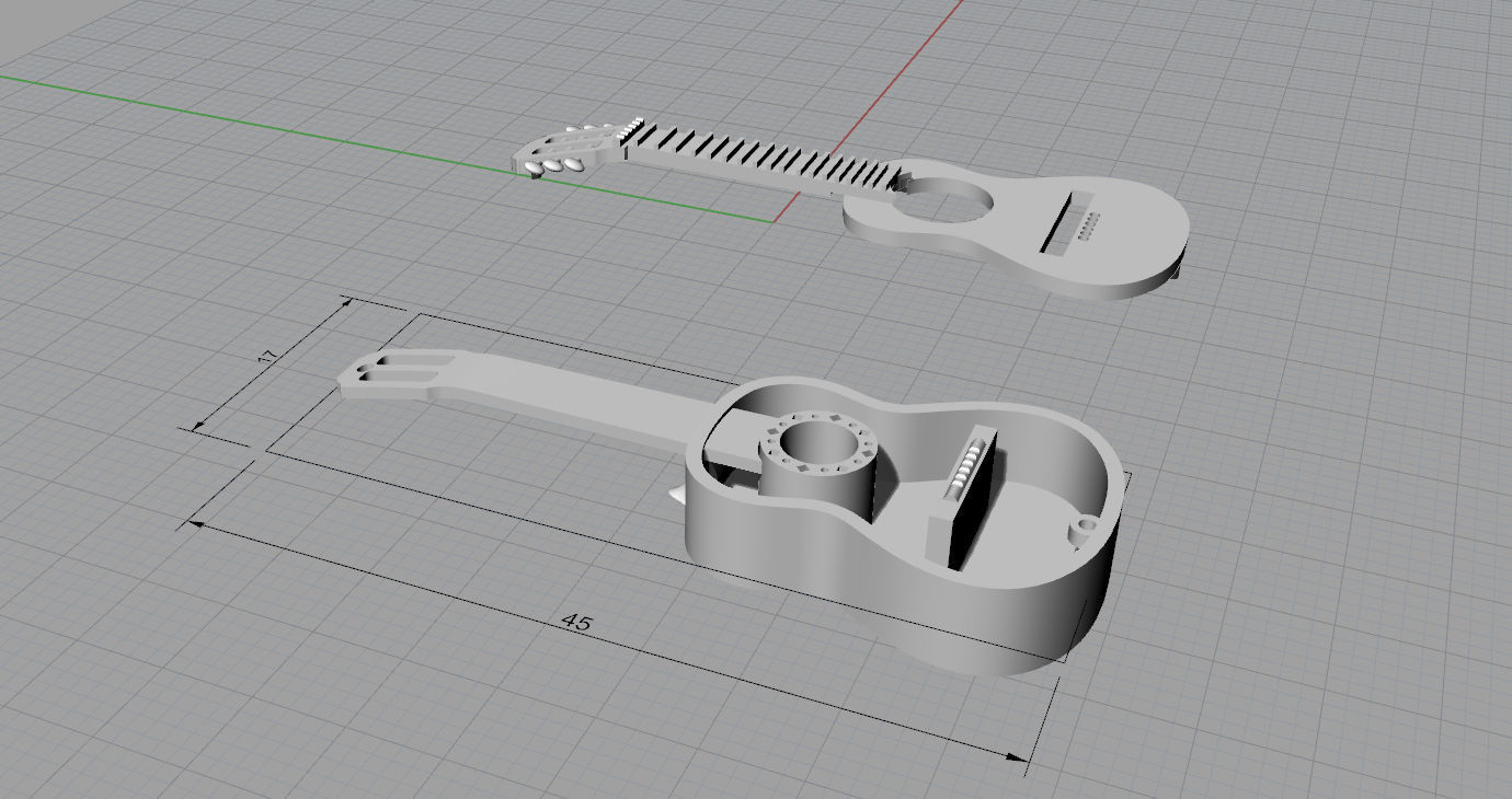 Guitar pendant 3D print model_6