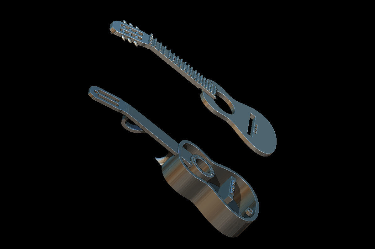Guitar pendant 3D print model_8