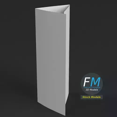 Trifold mockup half open