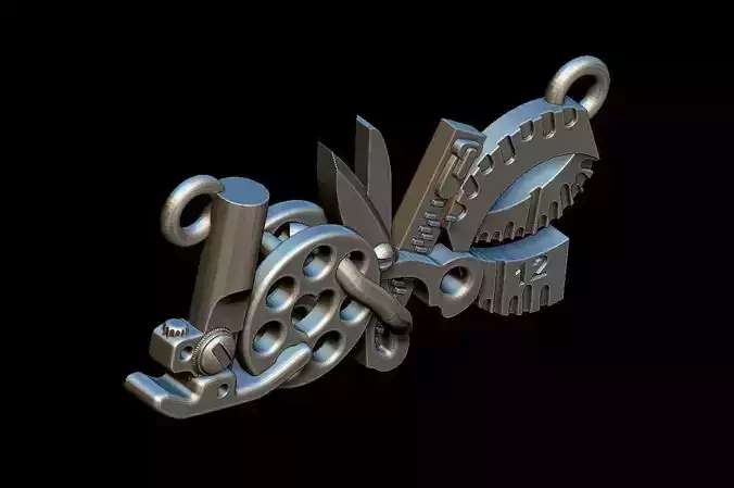 Love pendant 3D print model
