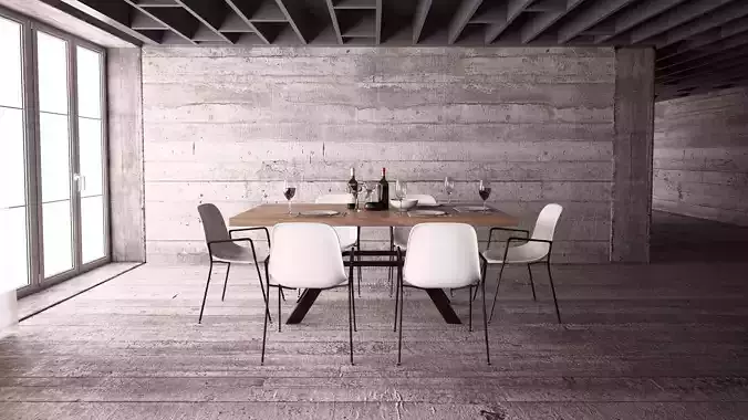 Home and Restaurant - The Dining Table 06 3D model