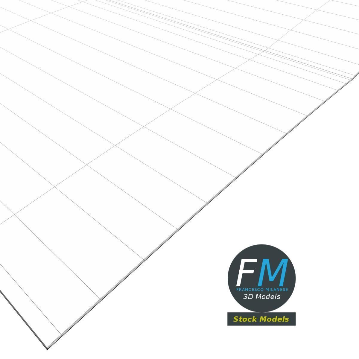 Trifold mockup open 3D model_8
