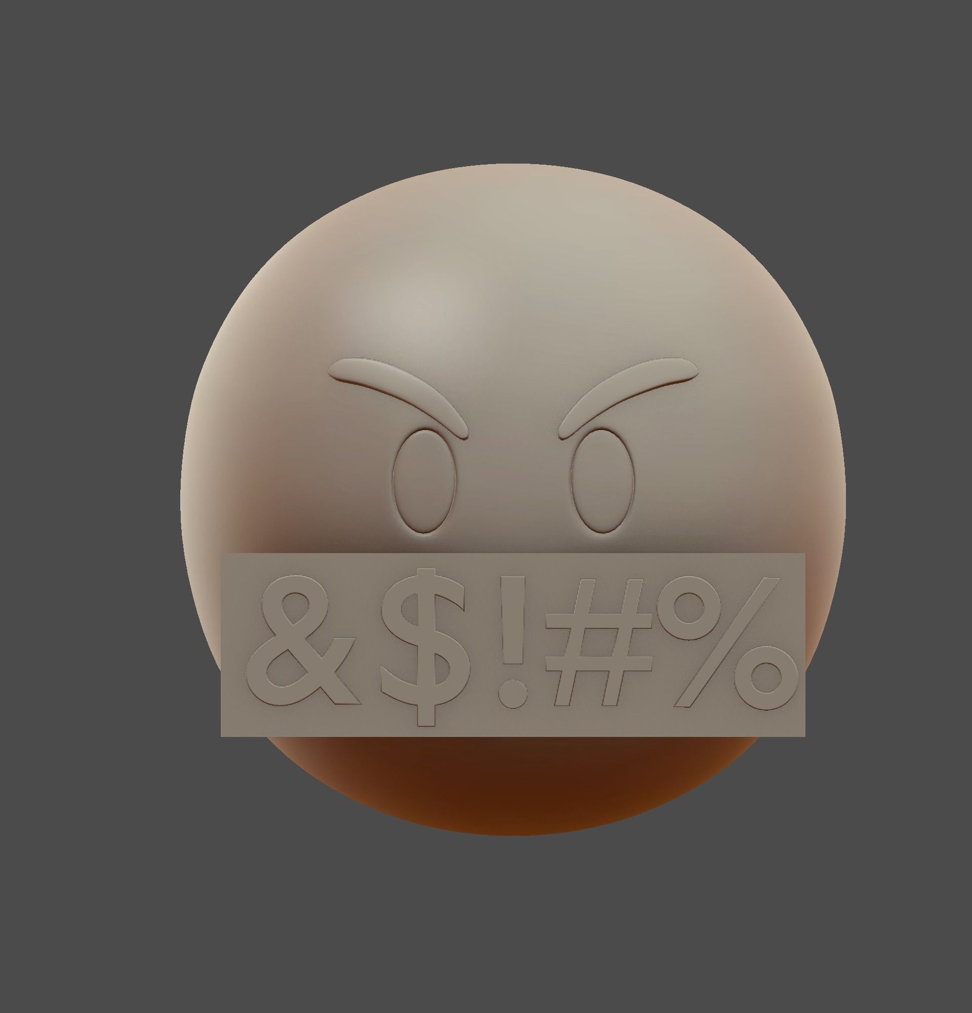 Emoji Rude Red 3D model_22