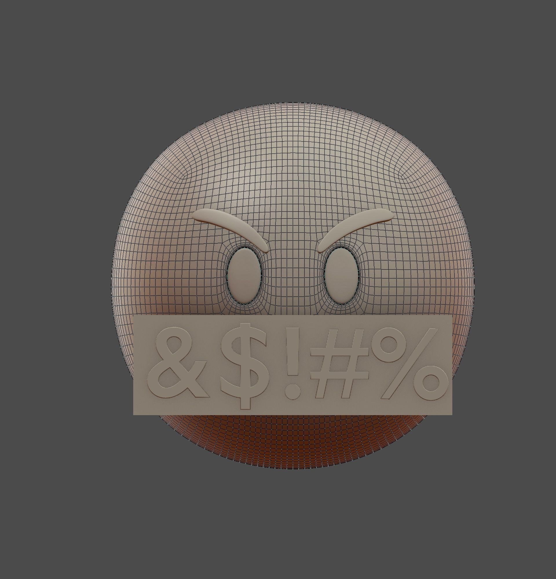 Emoji Rude Red 3D model_23