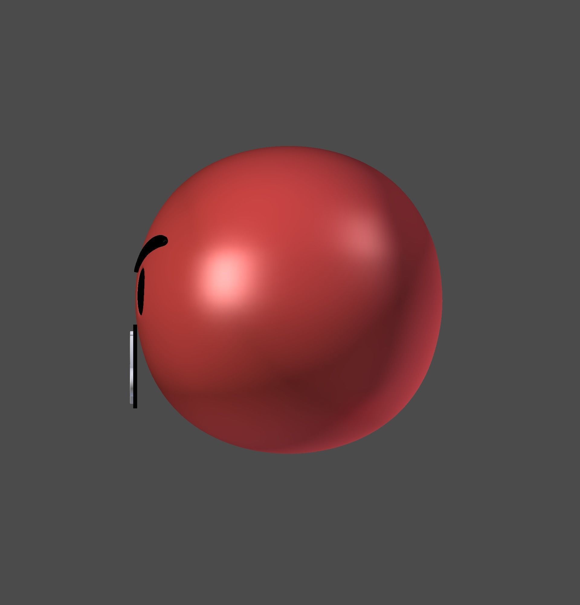 Emoji Rude Red 3D model_2