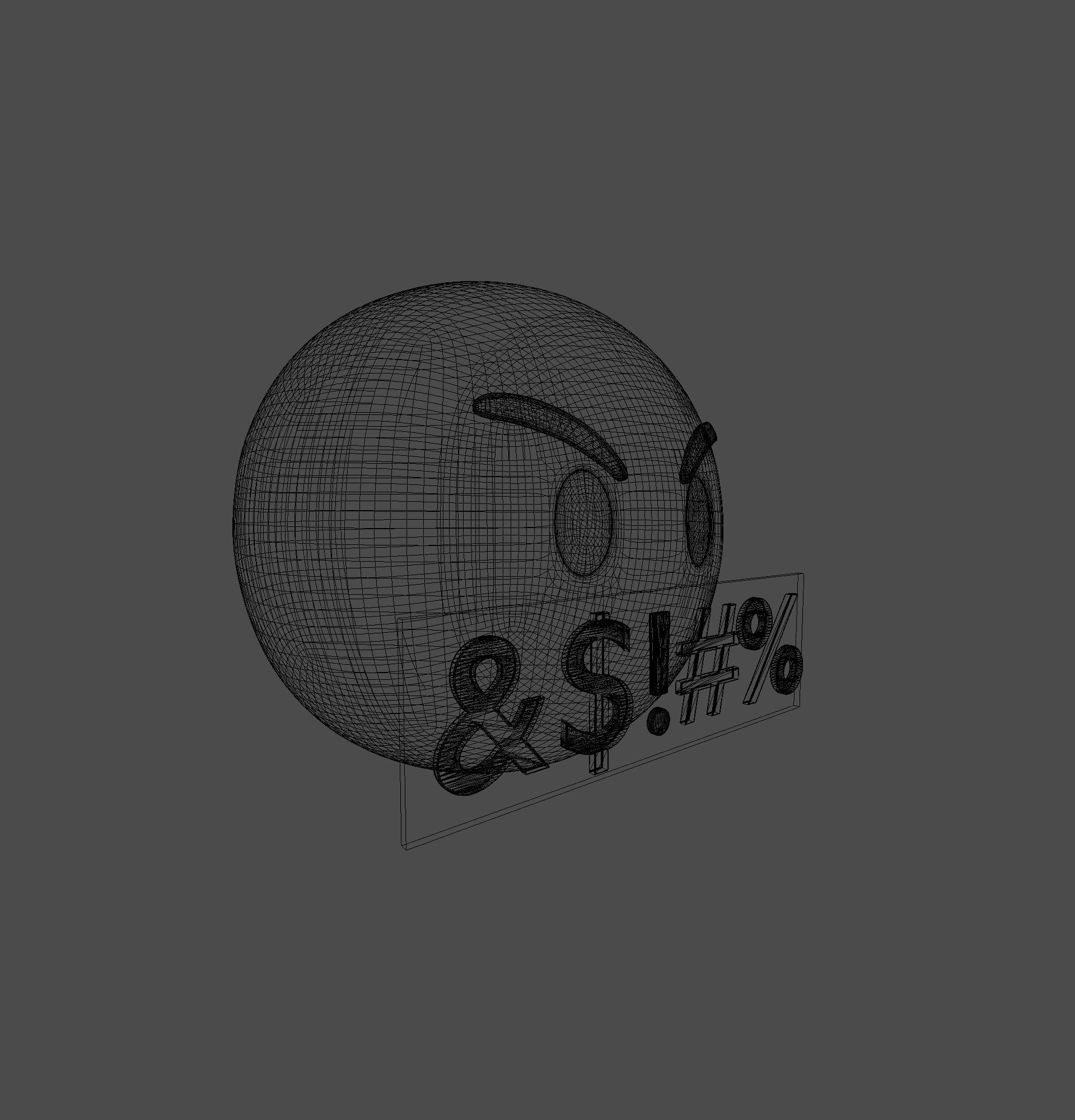 Emoji Rude Red 3D model_6