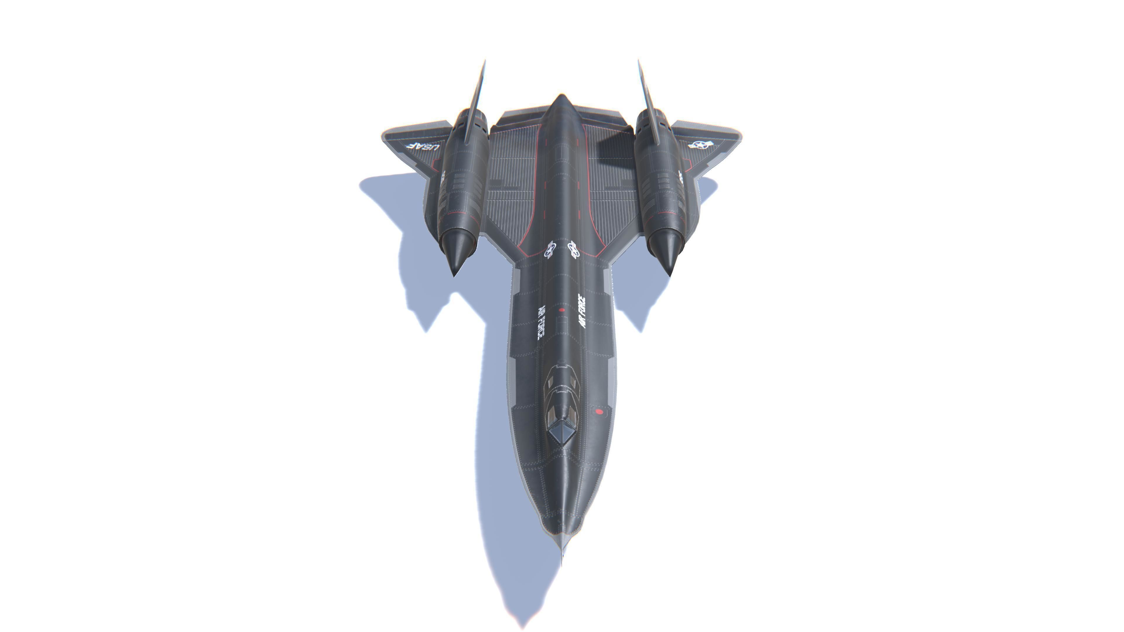 YF-12A Blackbird Low-poly 3D model_2