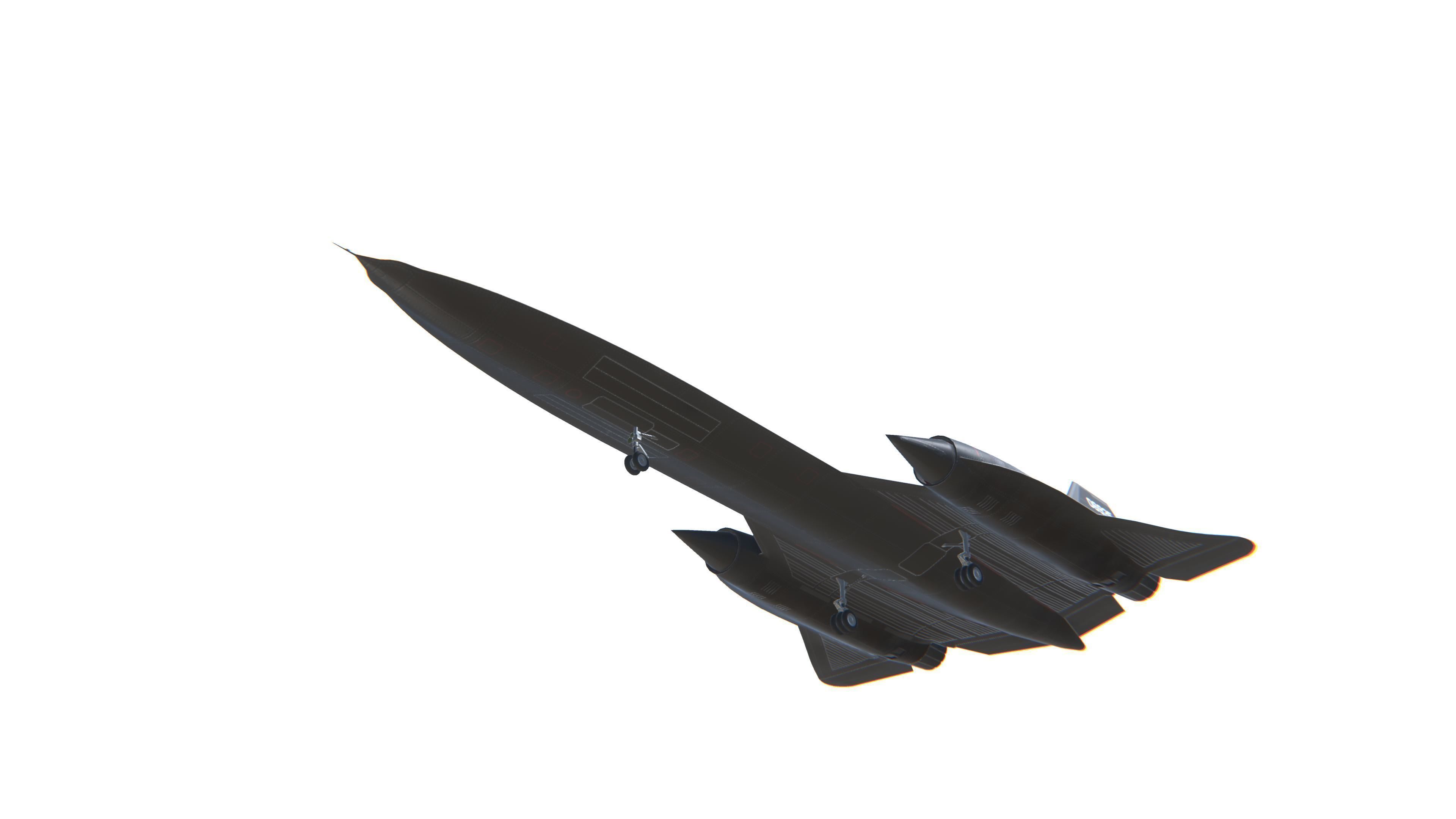 YF-12A Blackbird Low-poly 3D model_10