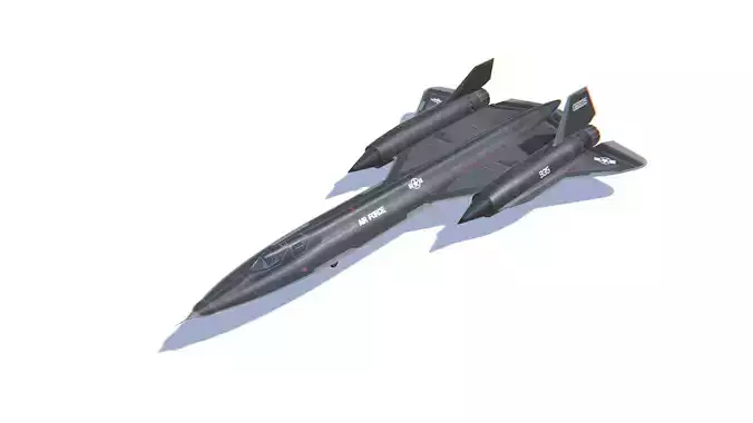 YF-12A Blackbird Low-poly 3D model