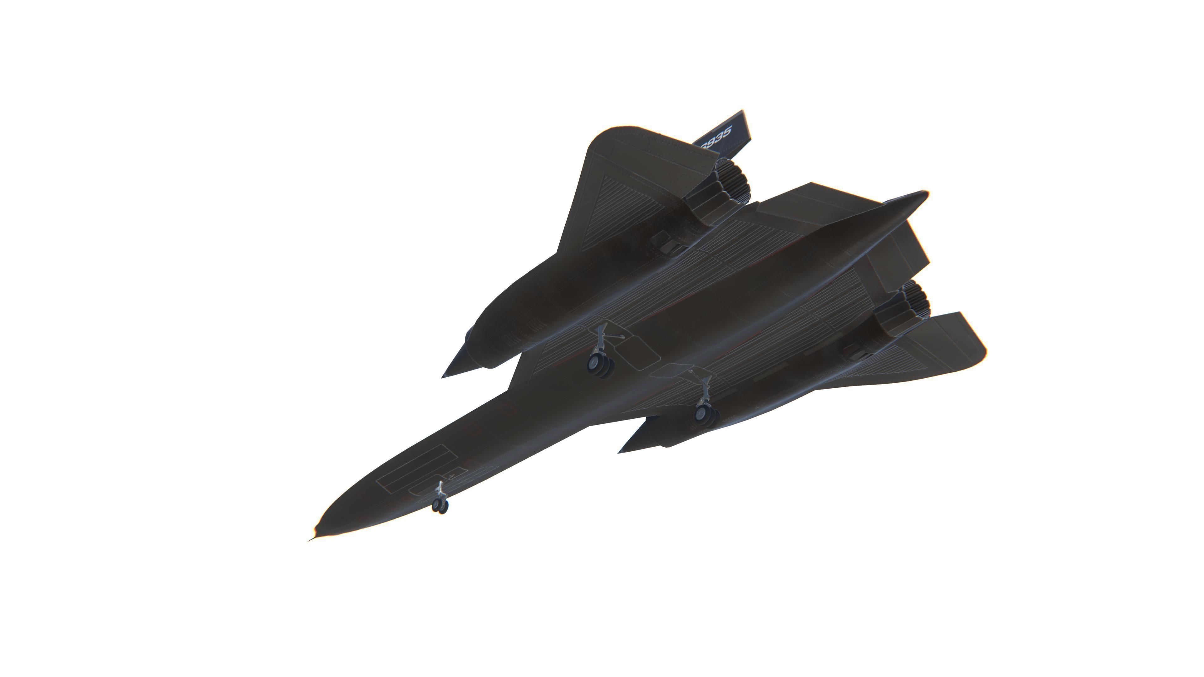 YF-12A Blackbird Low-poly 3D model_16