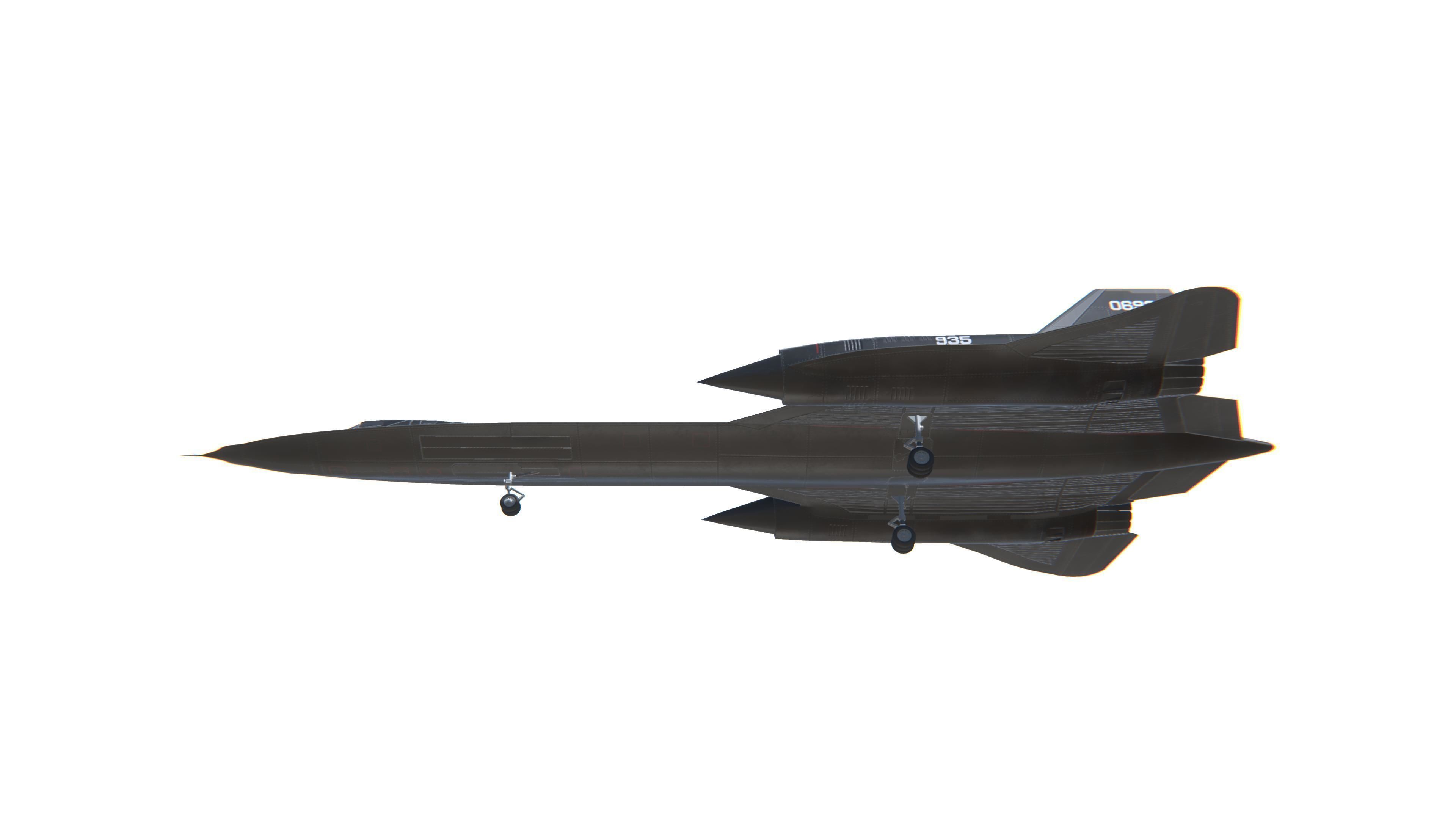 YF-12A Blackbird Low-poly 3D model_17