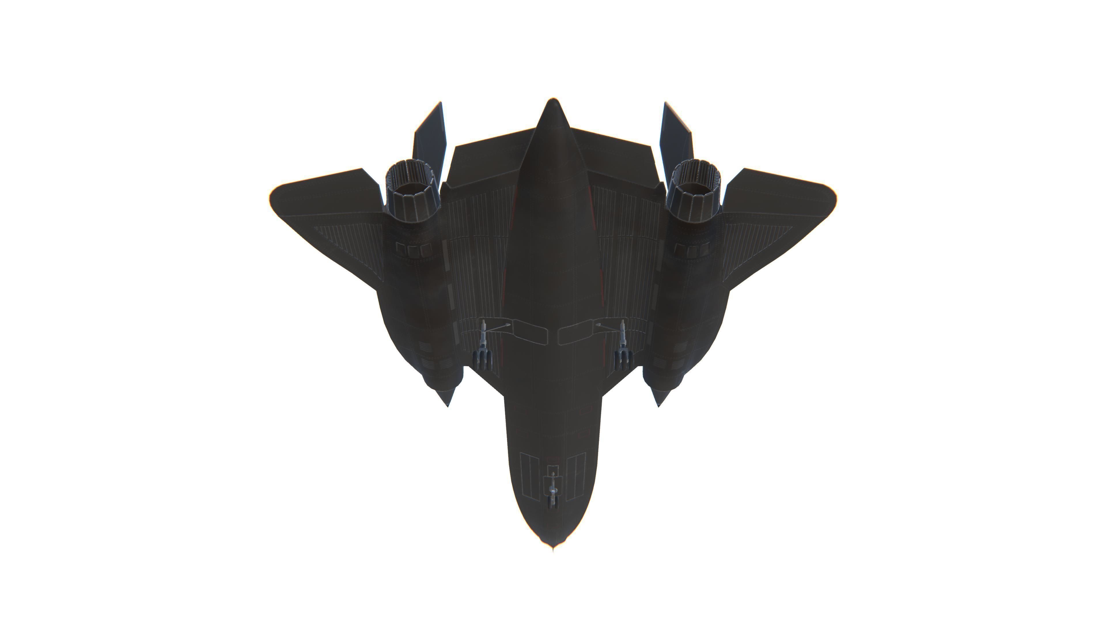 YF-12A Blackbird Low-poly 3D model_15