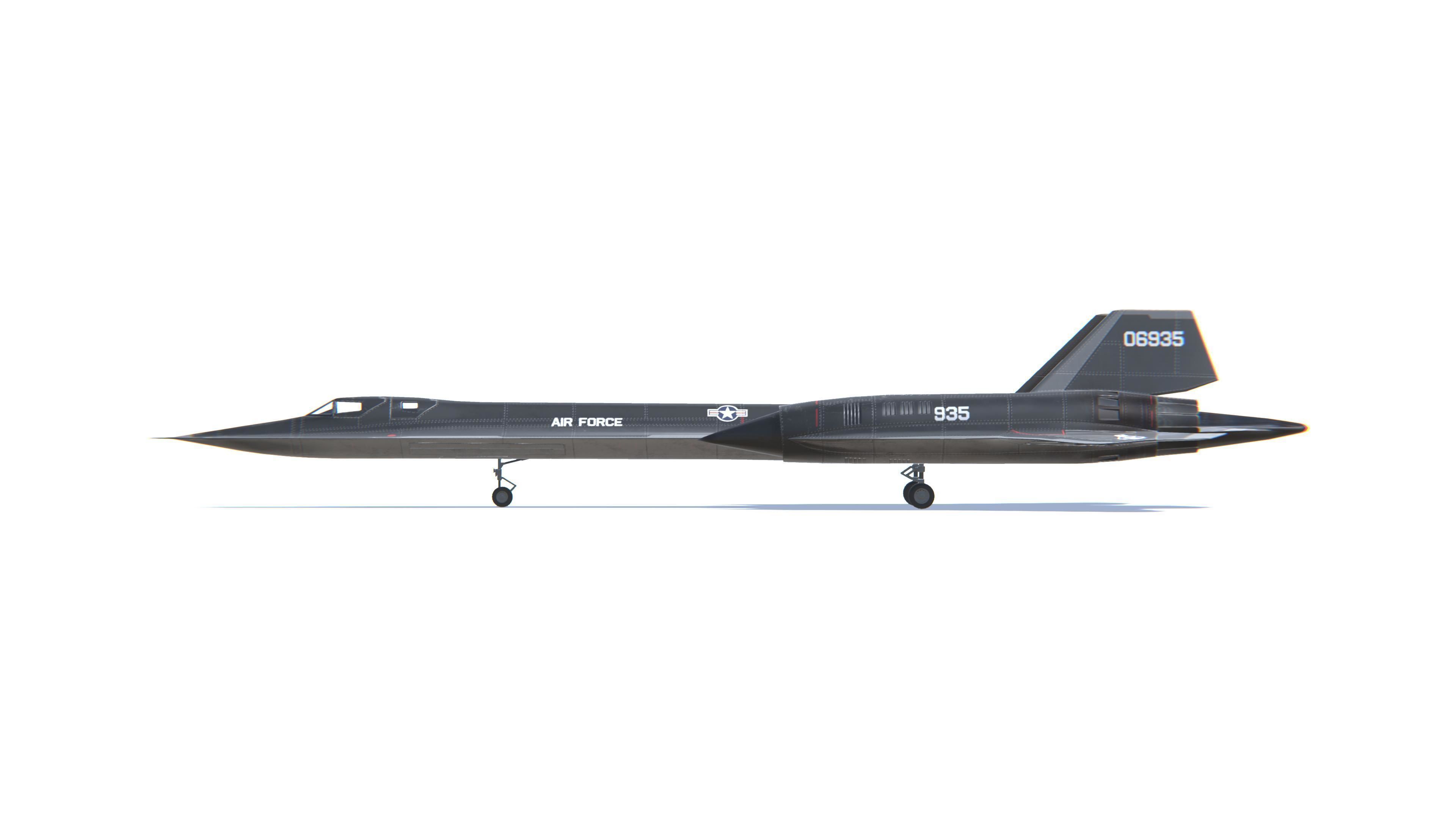 YF-12A Blackbird Low-poly 3D model_21