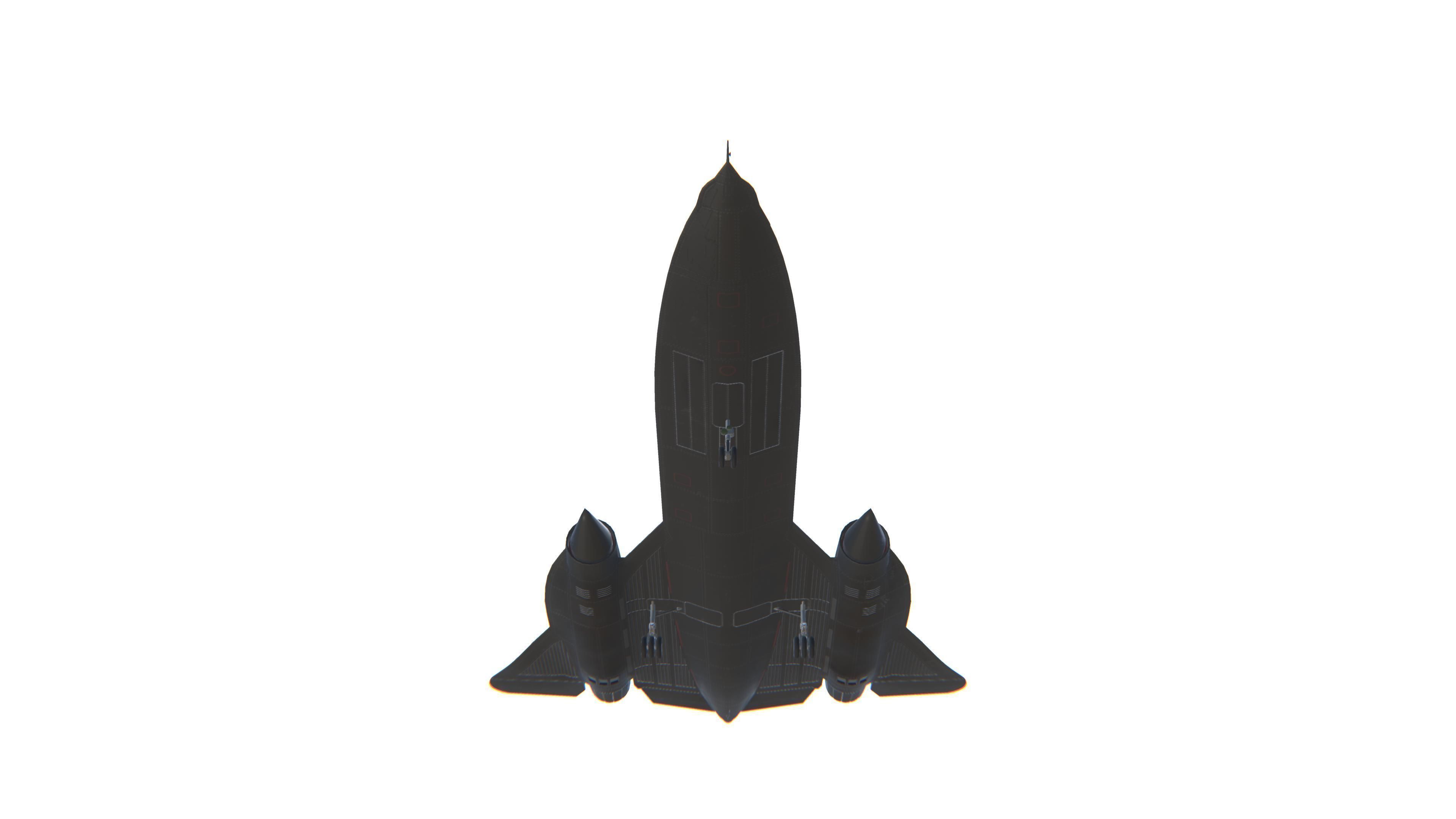 YF-12A Blackbird Low-poly 3D model_11