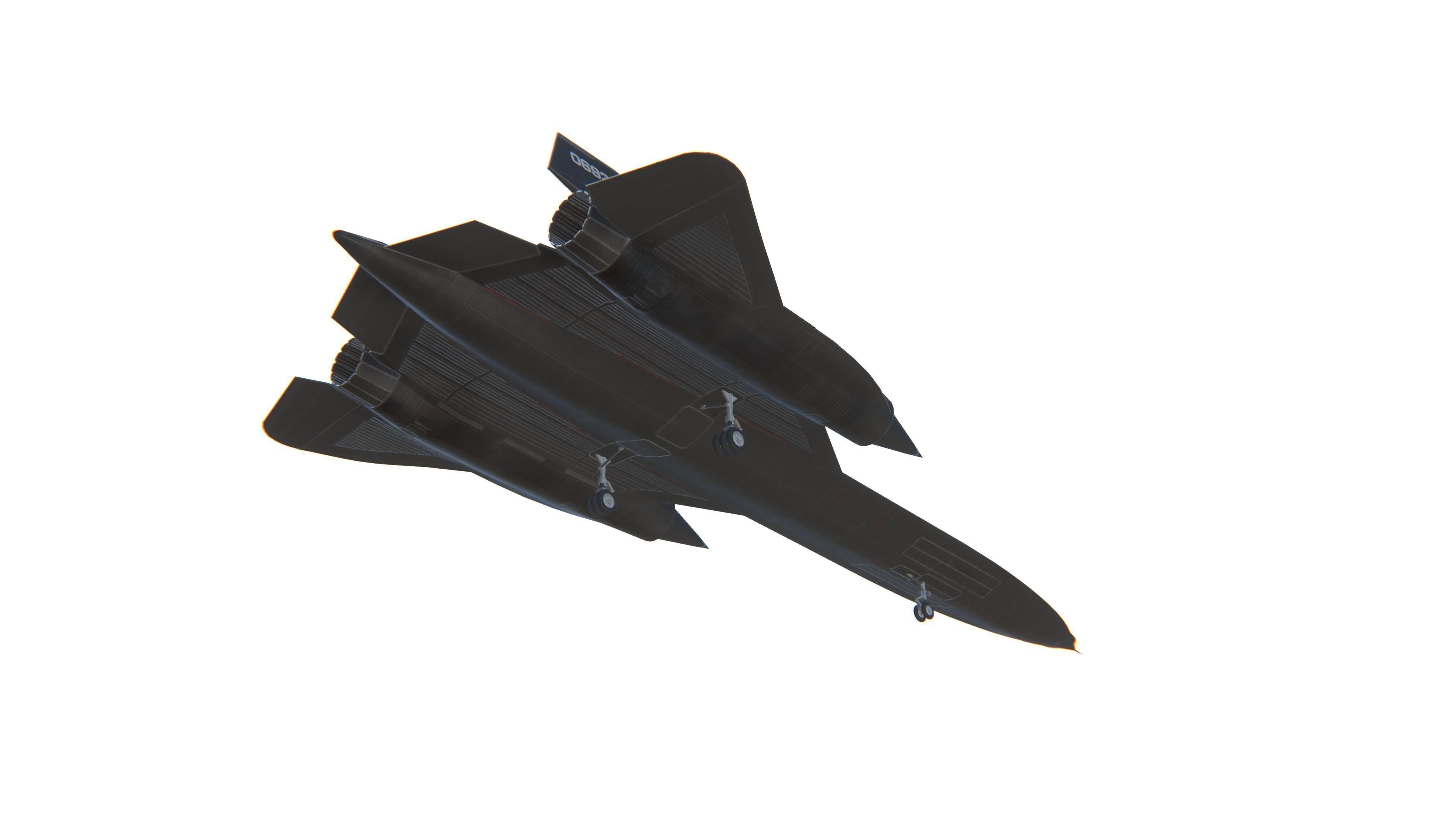 YF-12A Blackbird Low-poly 3D model_14