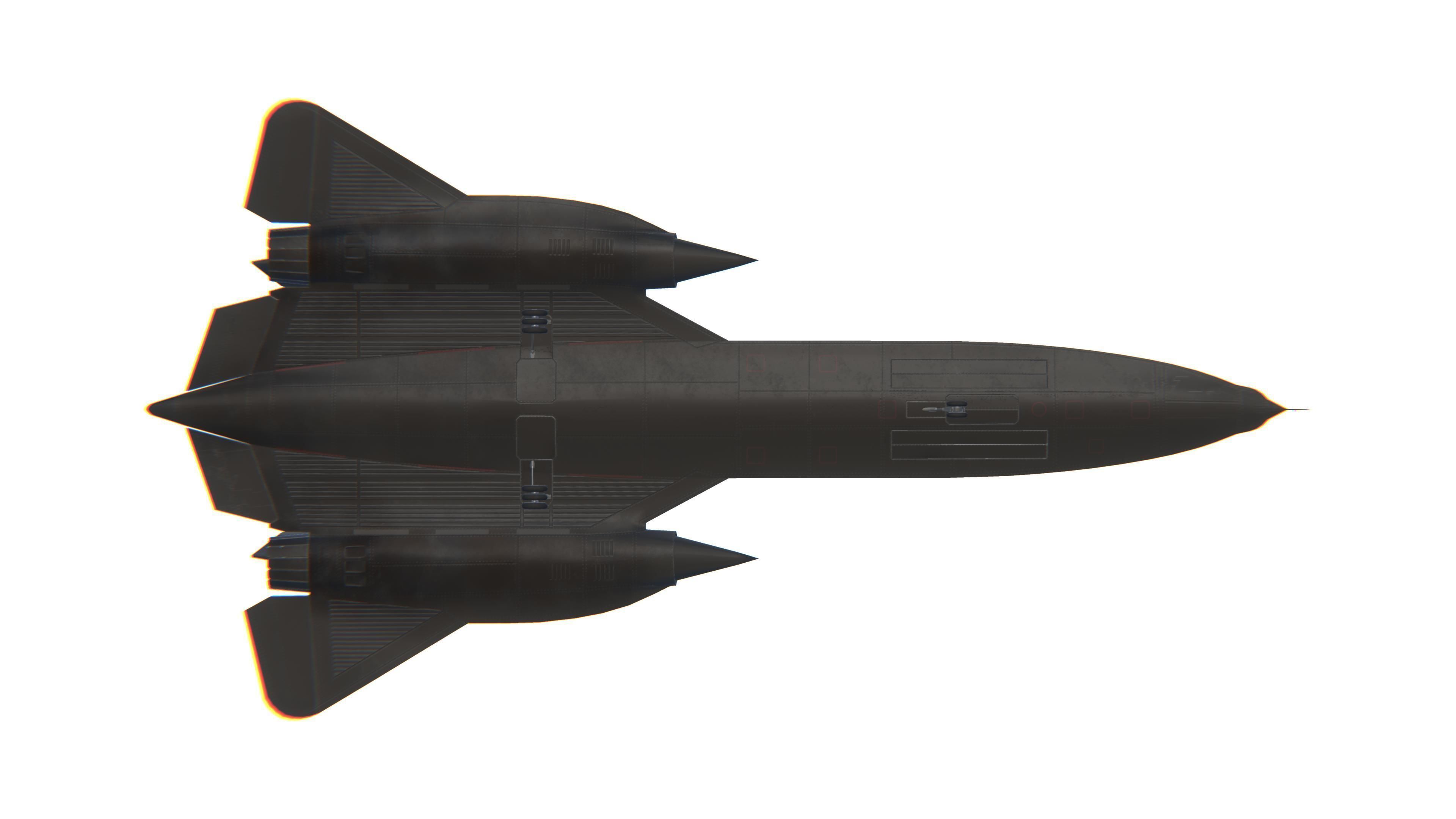 YF-12A Blackbird Low-poly 3D model_23