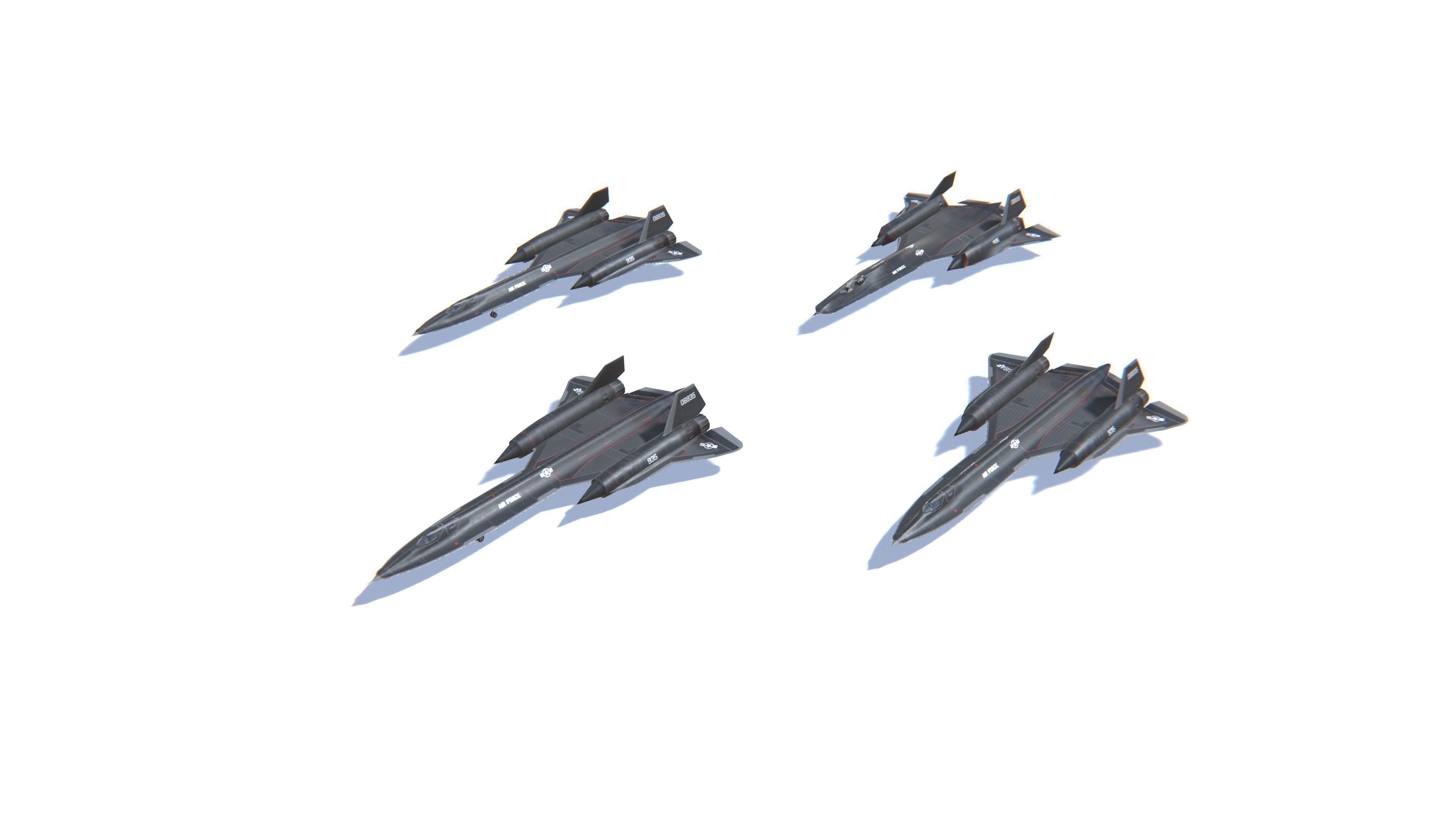 YF-12A Blackbird Low-poly 3D model_24
