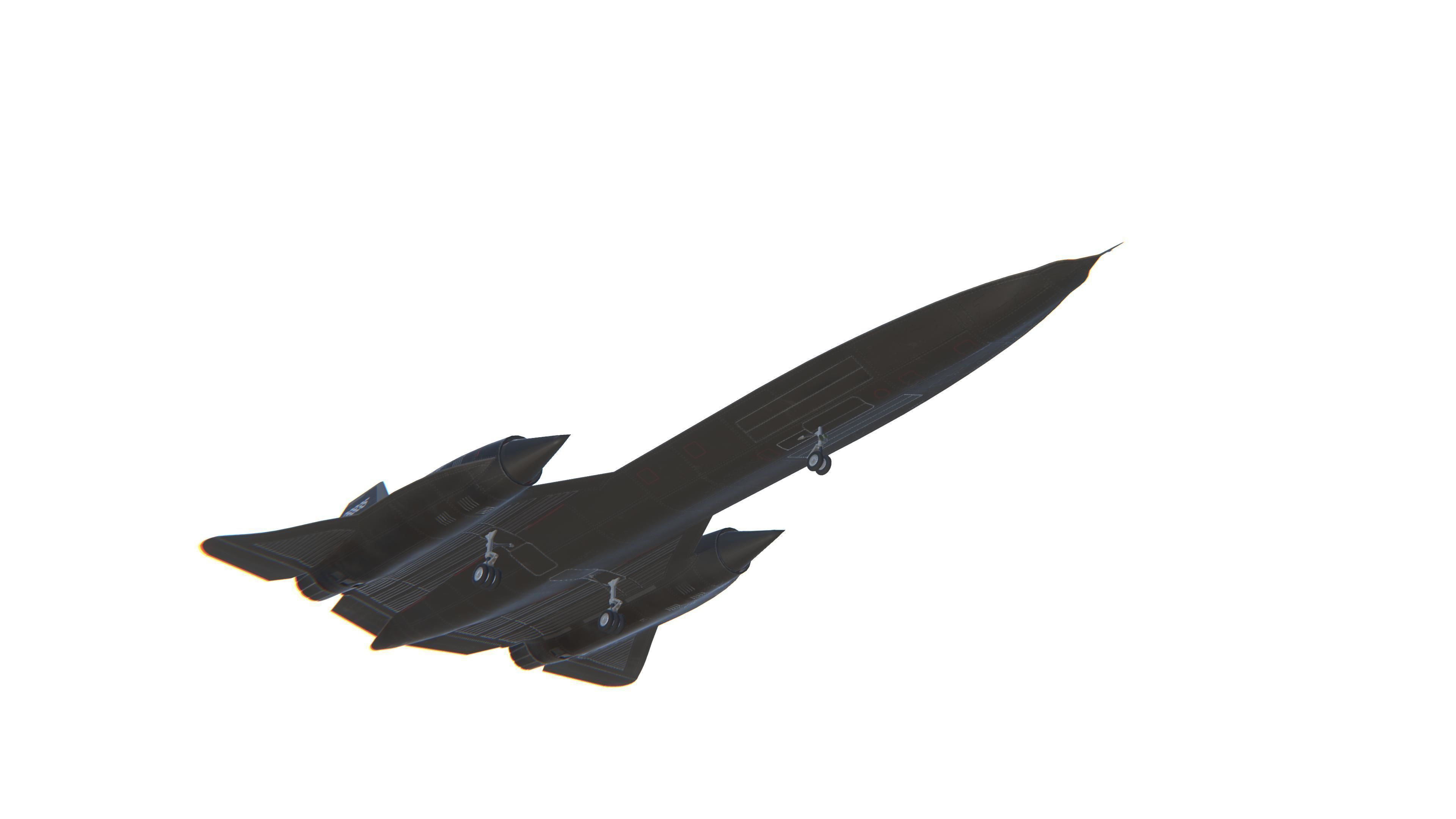 YF-12A Blackbird Low-poly 3D model_12