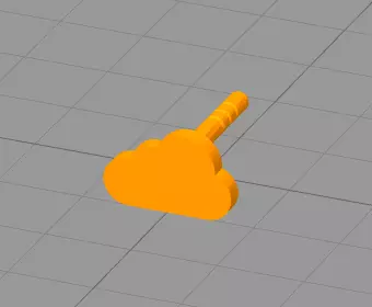 Cloud Earring 3D print model_0