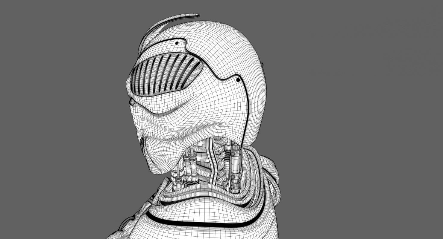 Robot Soldier Low-poly 3D model_16